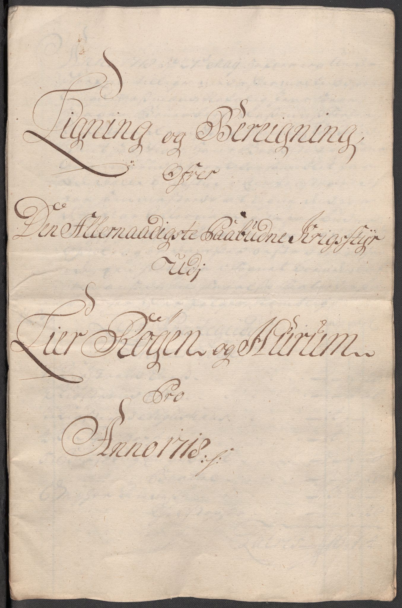 Rentekammeret inntil 1814, Reviderte regnskaper, Fogderegnskap, AV/RA-EA-4092/R31/L1712: Fogderegnskap Hurum, Røyken, Eiker, Lier og Buskerud, 1718, p. 78