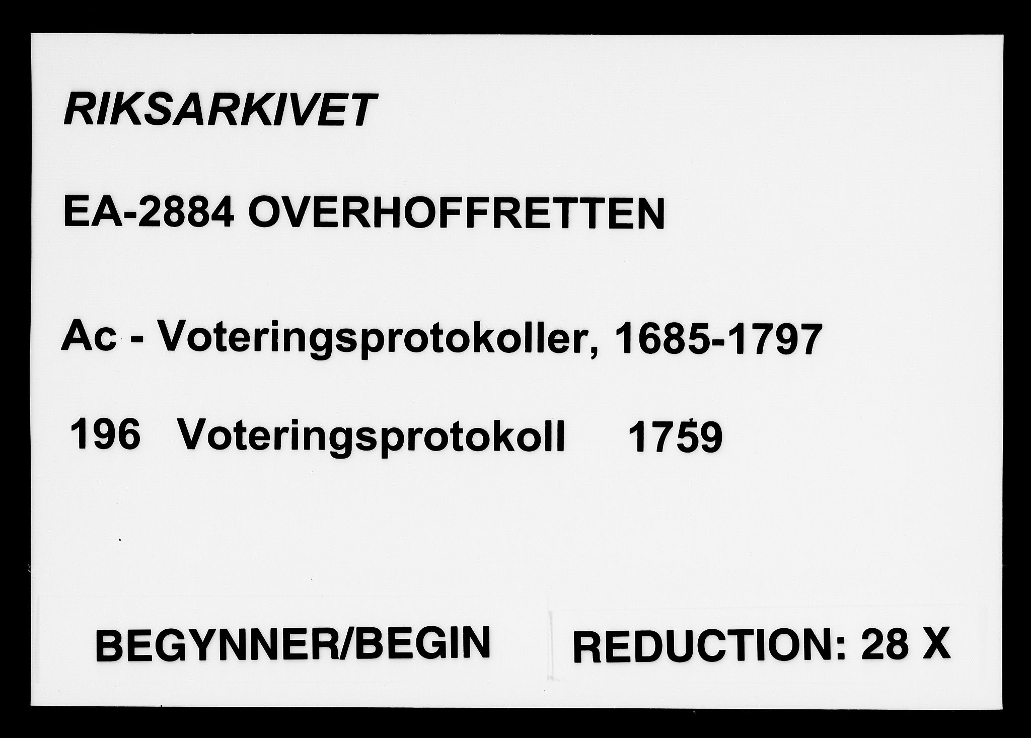 Overhoffretten 1667-1797, RA/EA-2884/Ac/L0196: Voteringsprotokoll, 1759