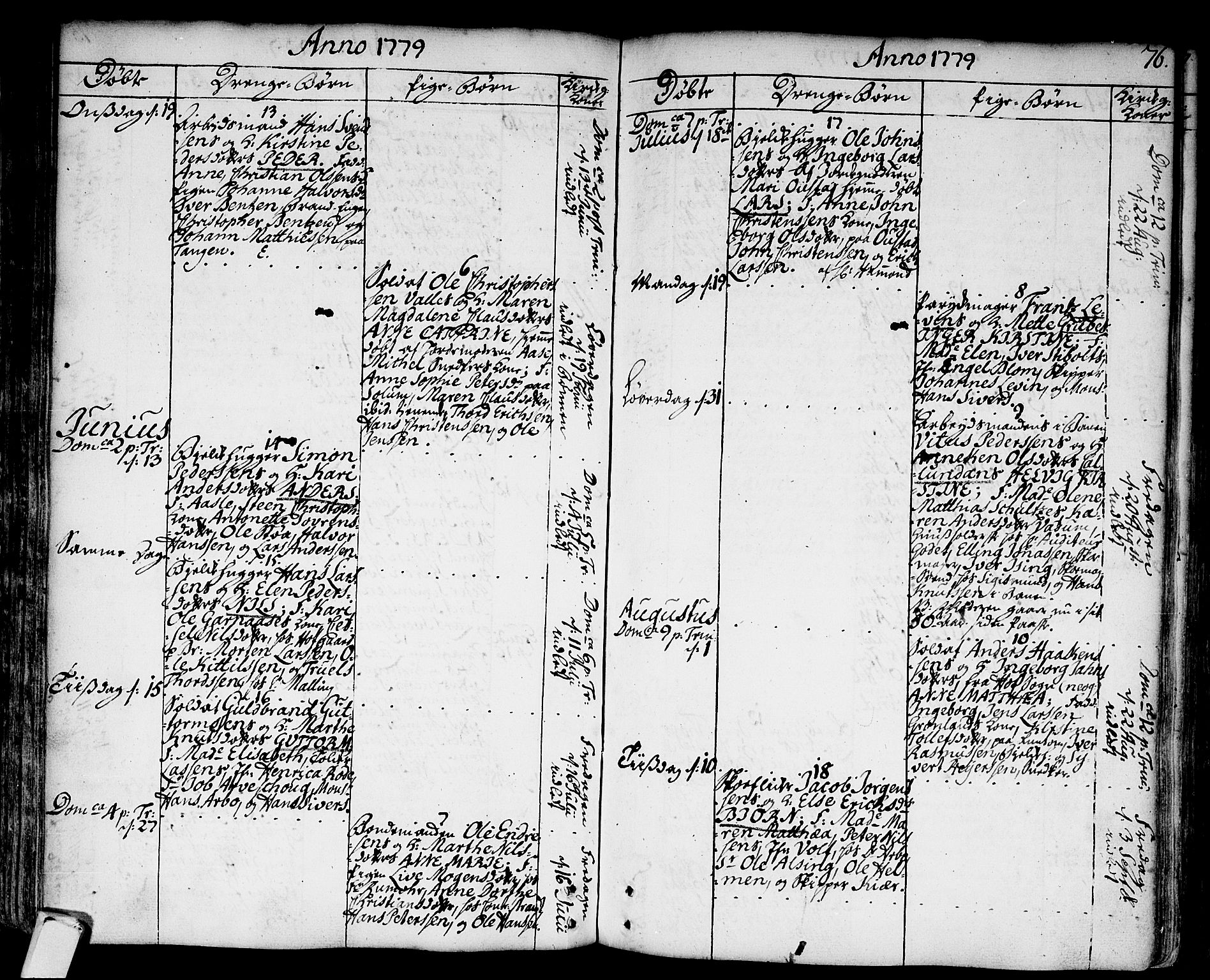 Strømsø kirkebøker, AV/SAKO-A-246/F/Fa/L0009: Parish register (official) no. I 9, 1752-1791, p. 76