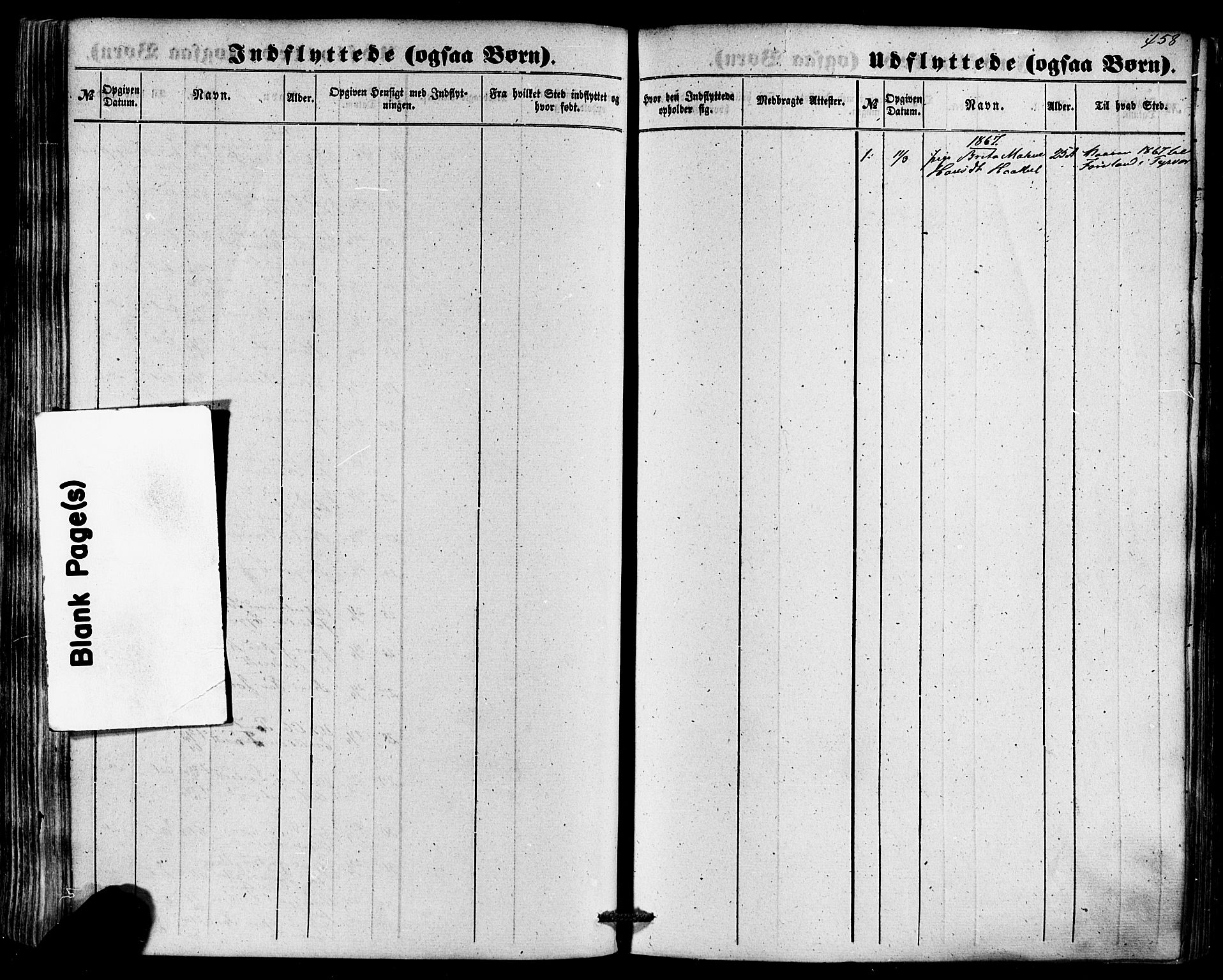 Skjold sokneprestkontor, AV/SAST-A-101847/H/Ha/Haa/L0008: Parish register (official) no. A 8, 1856-1882, p. 458