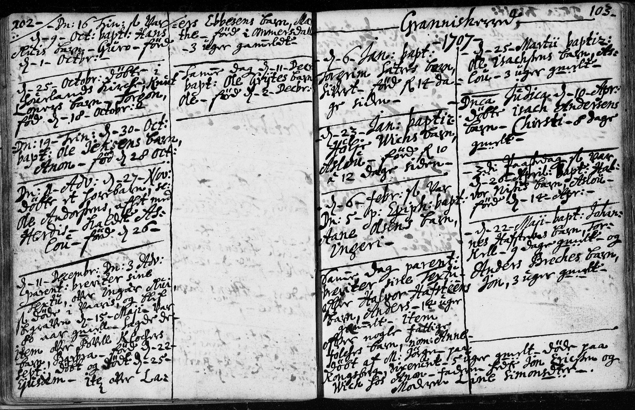 Hjartdal kirkebøker, AV/SAKO-A-270/F/Fa/L0001: Parish register (official) no. I 1, 1685-1714, p. 102-103