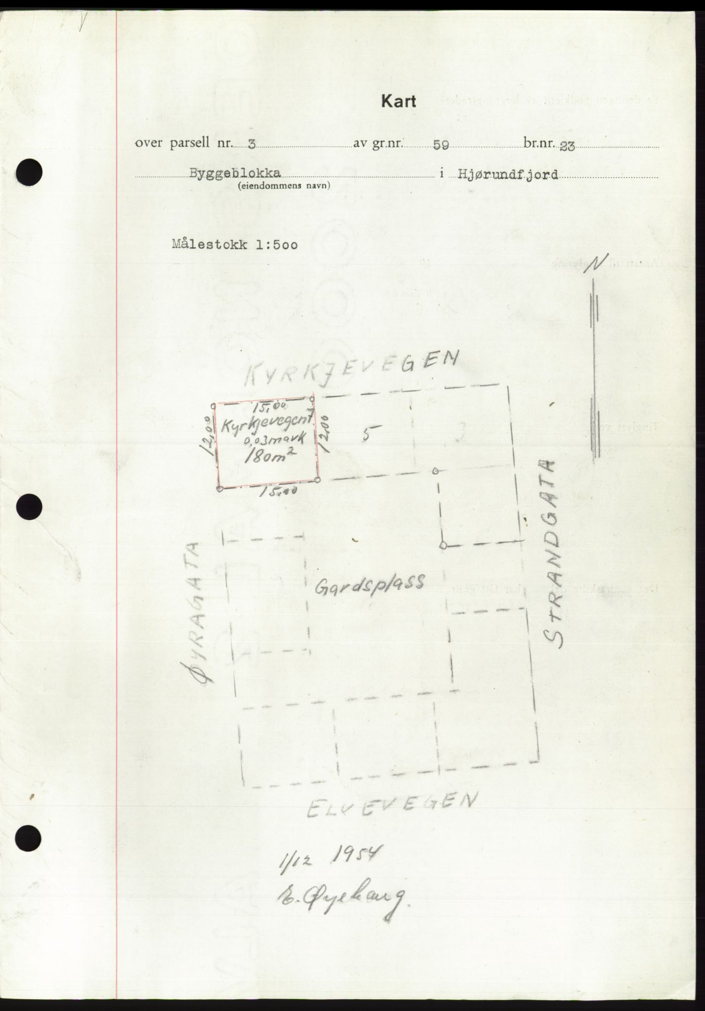 Søre Sunnmøre sorenskriveri, AV/SAT-A-4122/1/2/2C/L0099: Mortgage book no. 25A, 1954-1954, Diary no: : 3399/1954