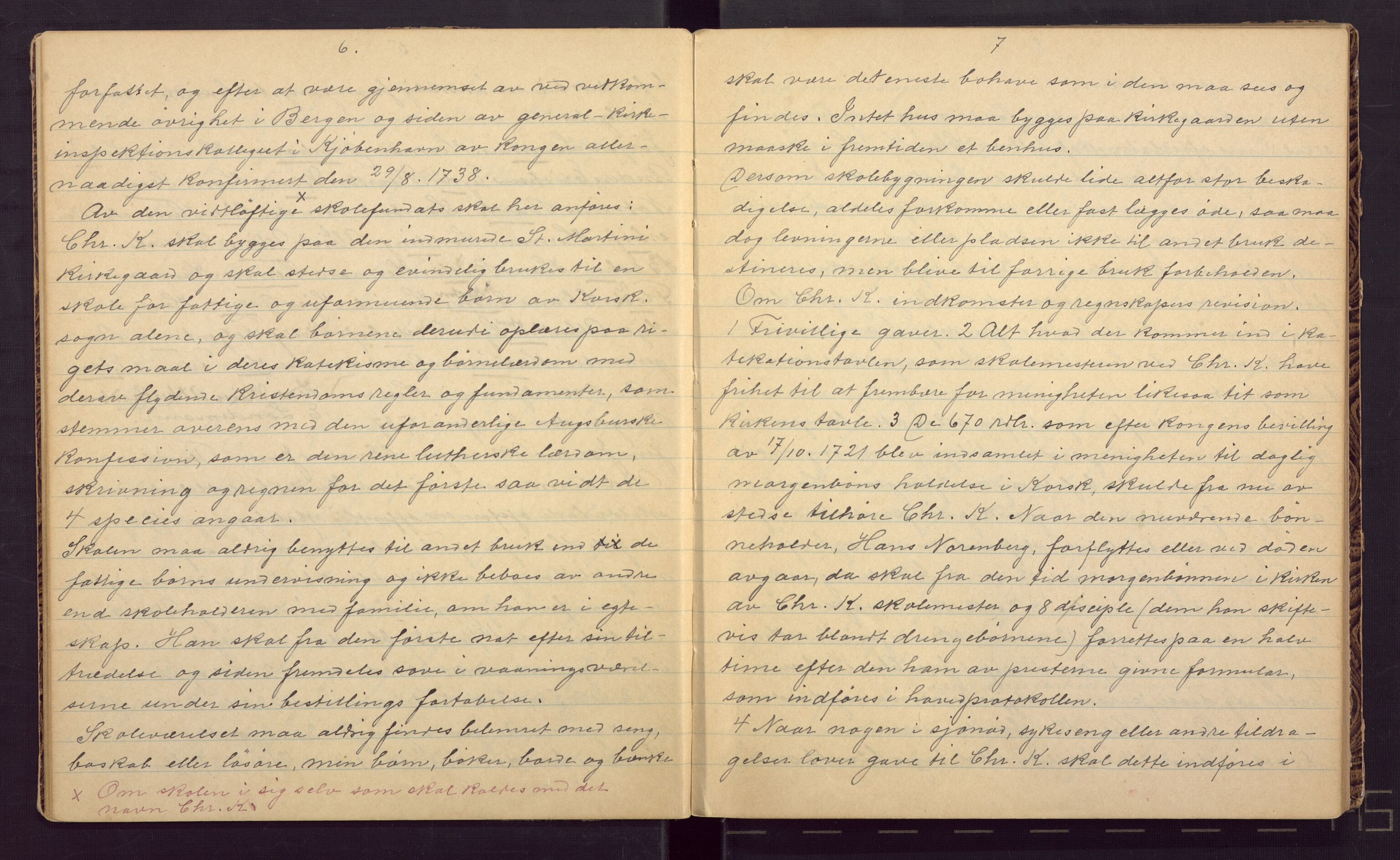 Christi Krybbe skoler, BBA/A-0082/M/Md/L0001: Nedtegnelsesbok, 1925