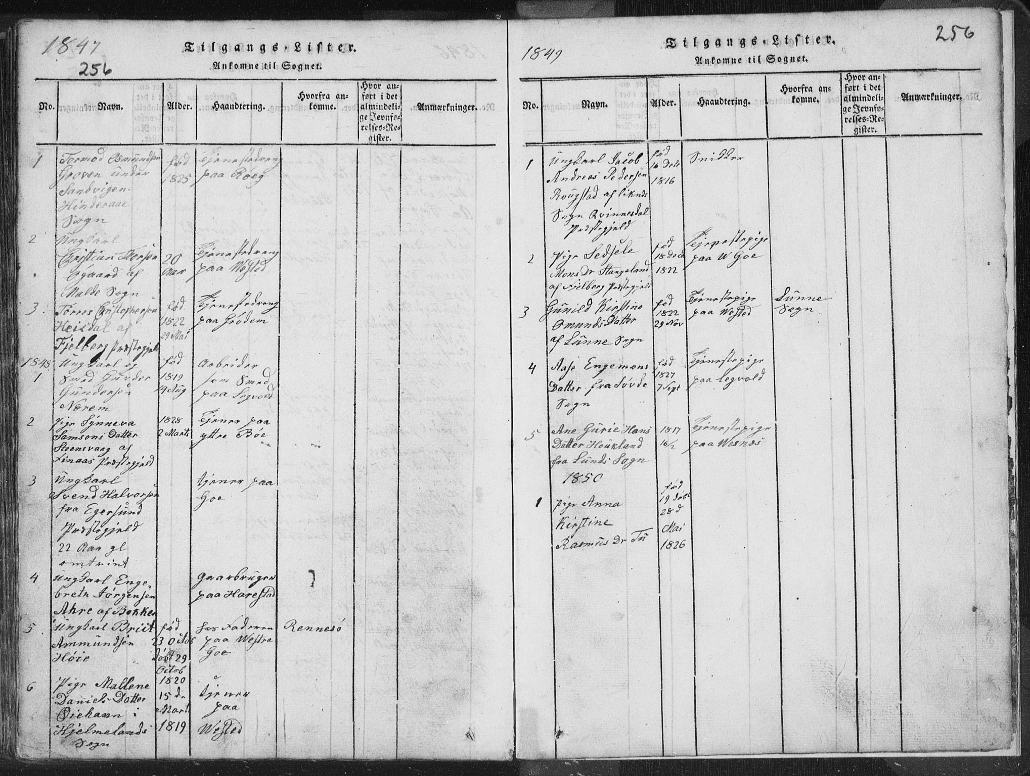 Hetland sokneprestkontor, AV/SAST-A-101826/30/30BA/L0001: Parish register (official) no. A 1, 1816-1856, p. 256