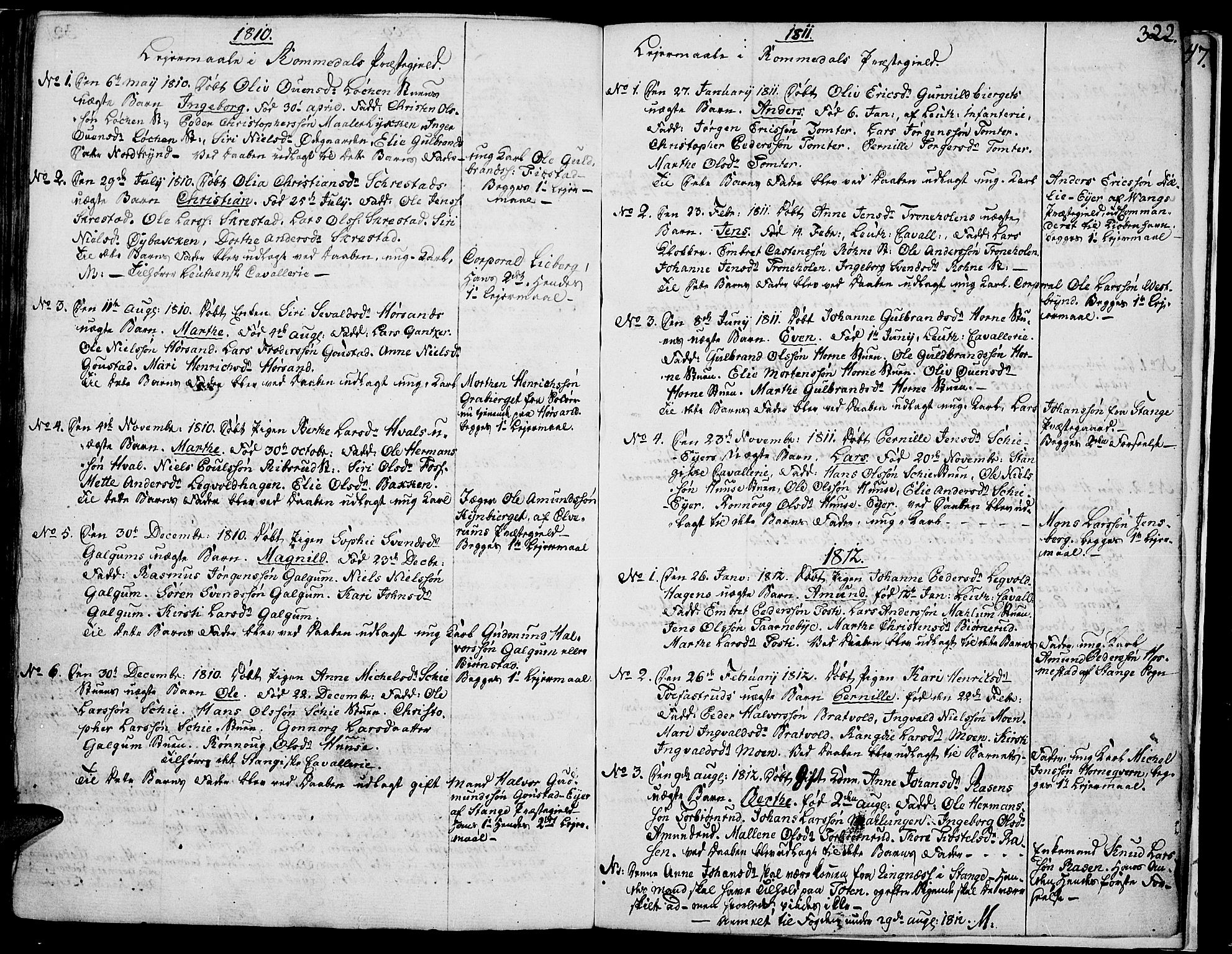 Romedal prestekontor, AV/SAH-PREST-004/K/L0001: Parish register (official) no. 1, 1799-1814, p. 322