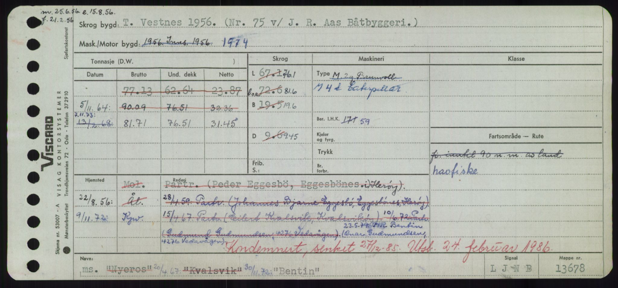 Sjøfartsdirektoratet med forløpere, Skipsmålingen, AV/RA-S-1627/H/Hd/L0003: Fartøy, B-Bev, p. 649