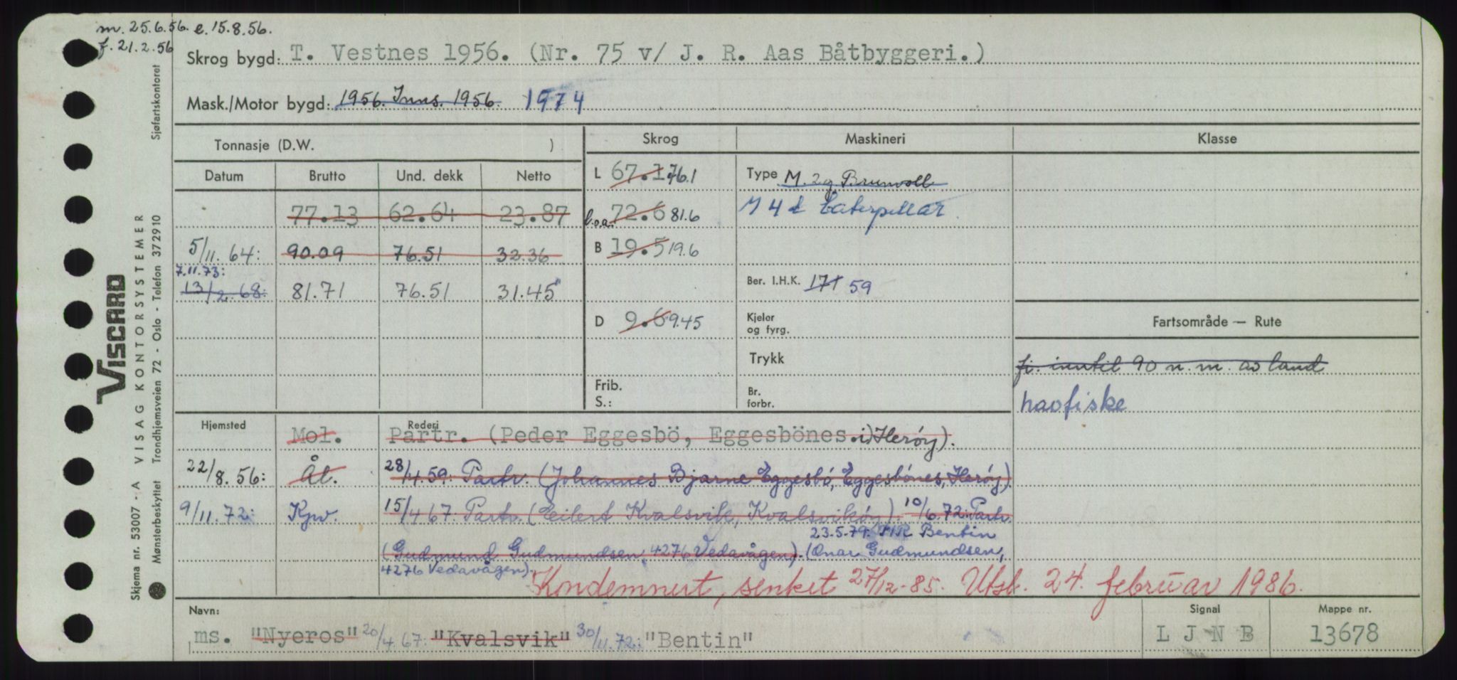 Sjøfartsdirektoratet med forløpere, Skipsmålingen, RA/S-1627/H/Hd/L0003: Fartøy, B-Bev, p. 649