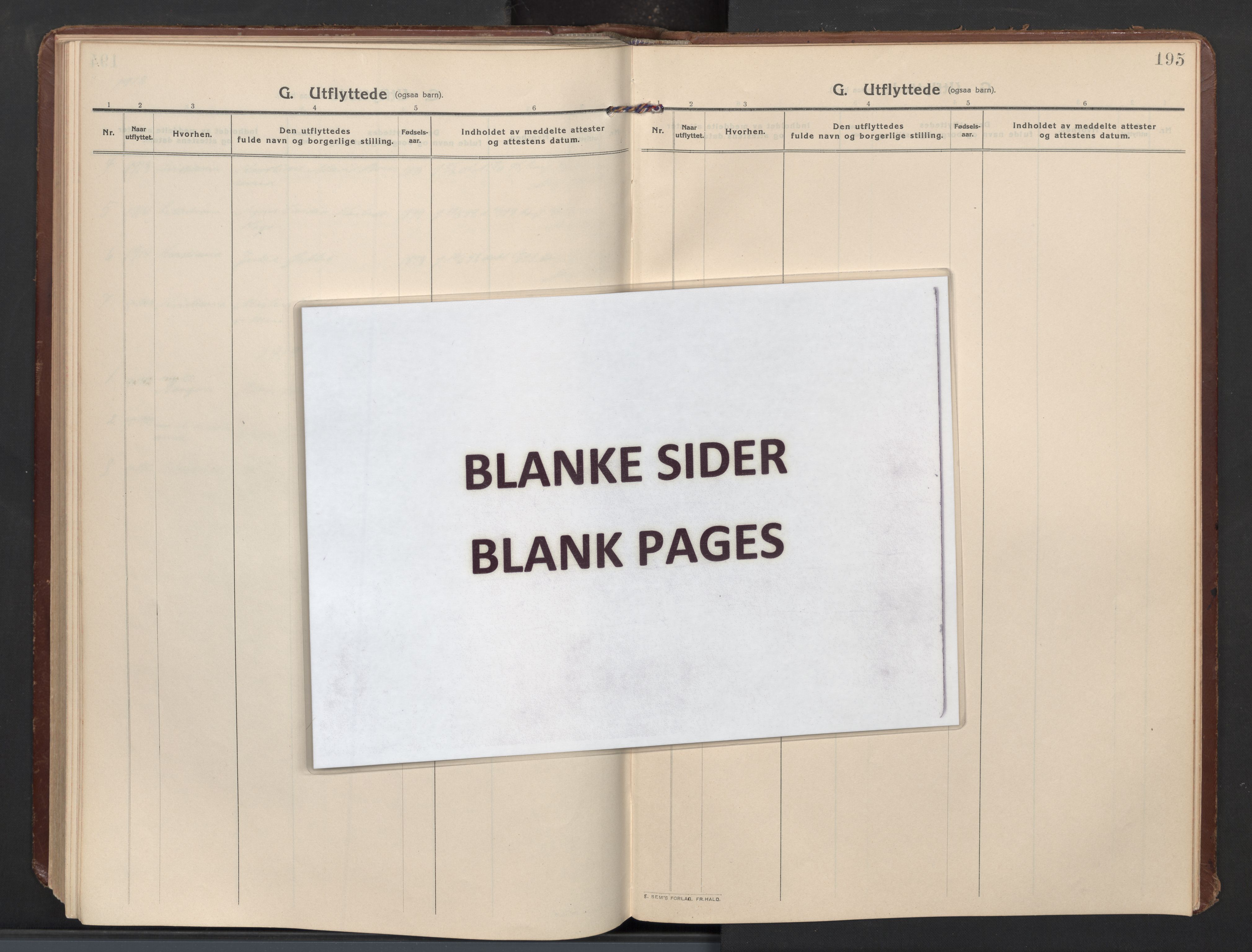 Høland prestekontor Kirkebøker, SAO/A-10346a/F/Fb: Parish register (official) no. II 4, 1913-1924, p. 195