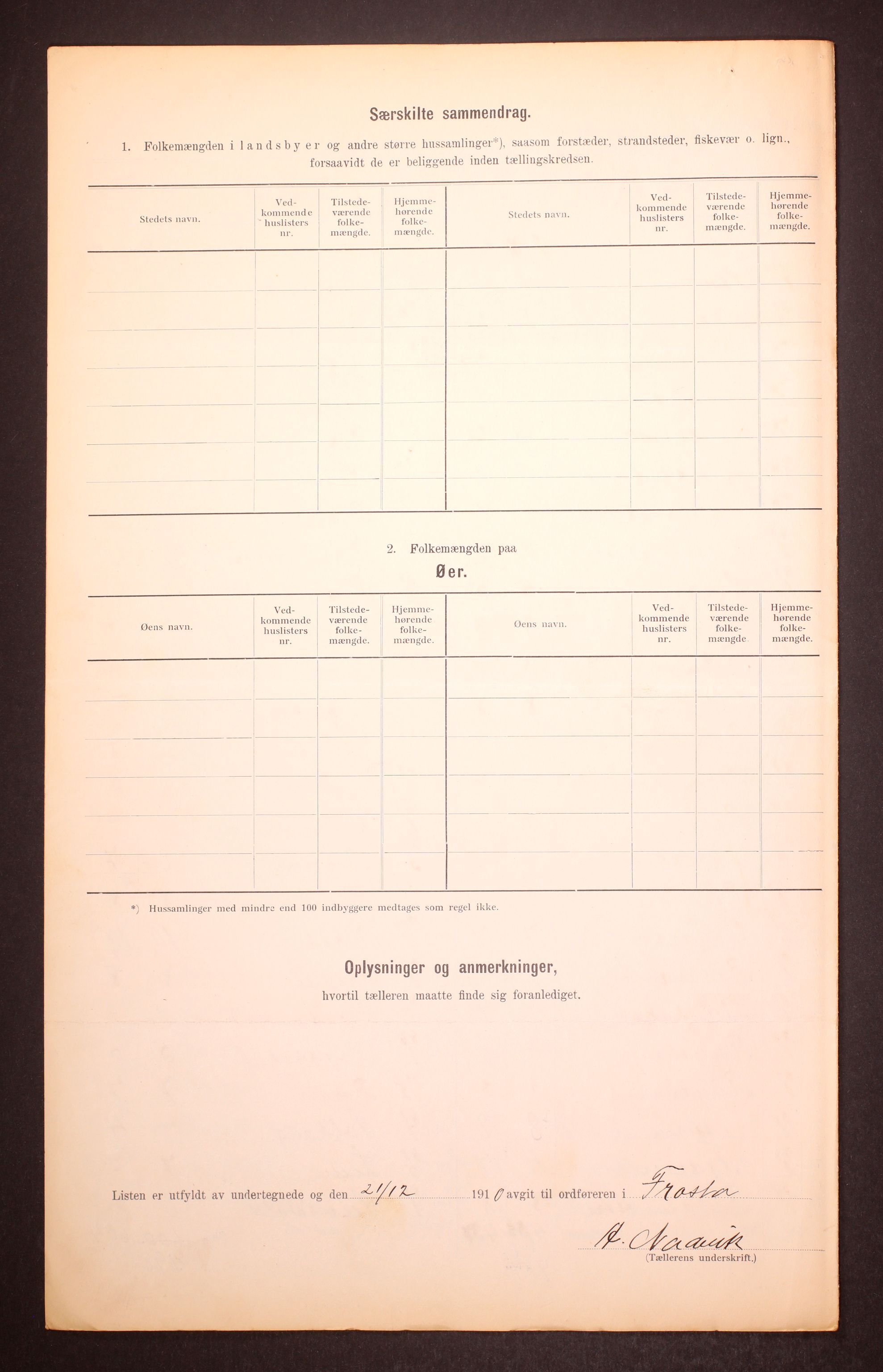 RA, 1910 census for Frosta, 1910, p. 9