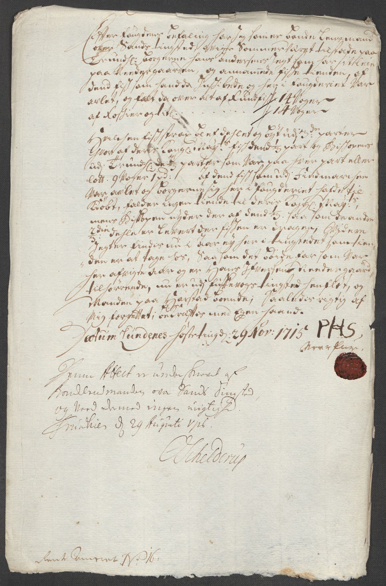 Rentekammeret inntil 1814, Reviderte regnskaper, Fogderegnskap, AV/RA-EA-4092/R68/L4761: Fogderegnskap Senja og Troms, 1715, p. 127