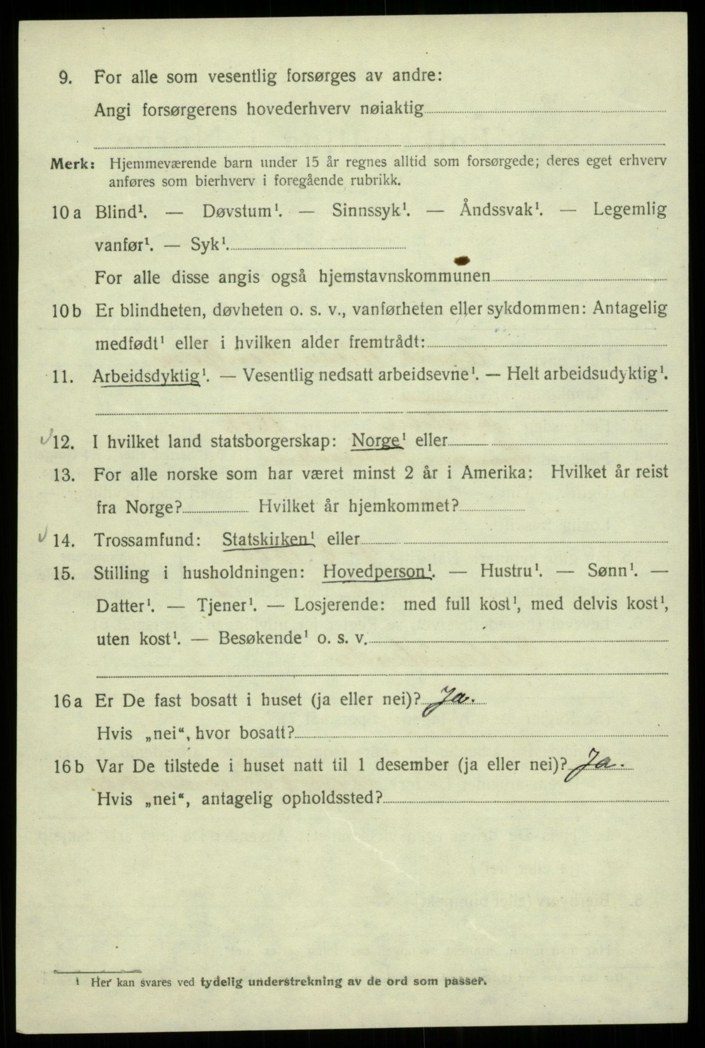 SAB, 1920 census for Bergen, 1920, p. 79074