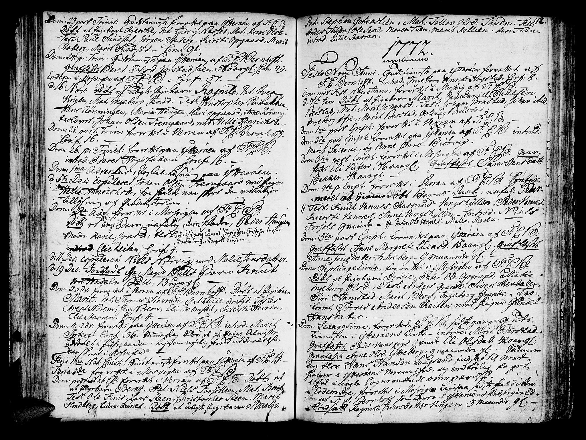 Ministerialprotokoller, klokkerbøker og fødselsregistre - Nord-Trøndelag, AV/SAT-A-1458/722/L0216: Parish register (official) no. 722A03, 1756-1816, p. 72
