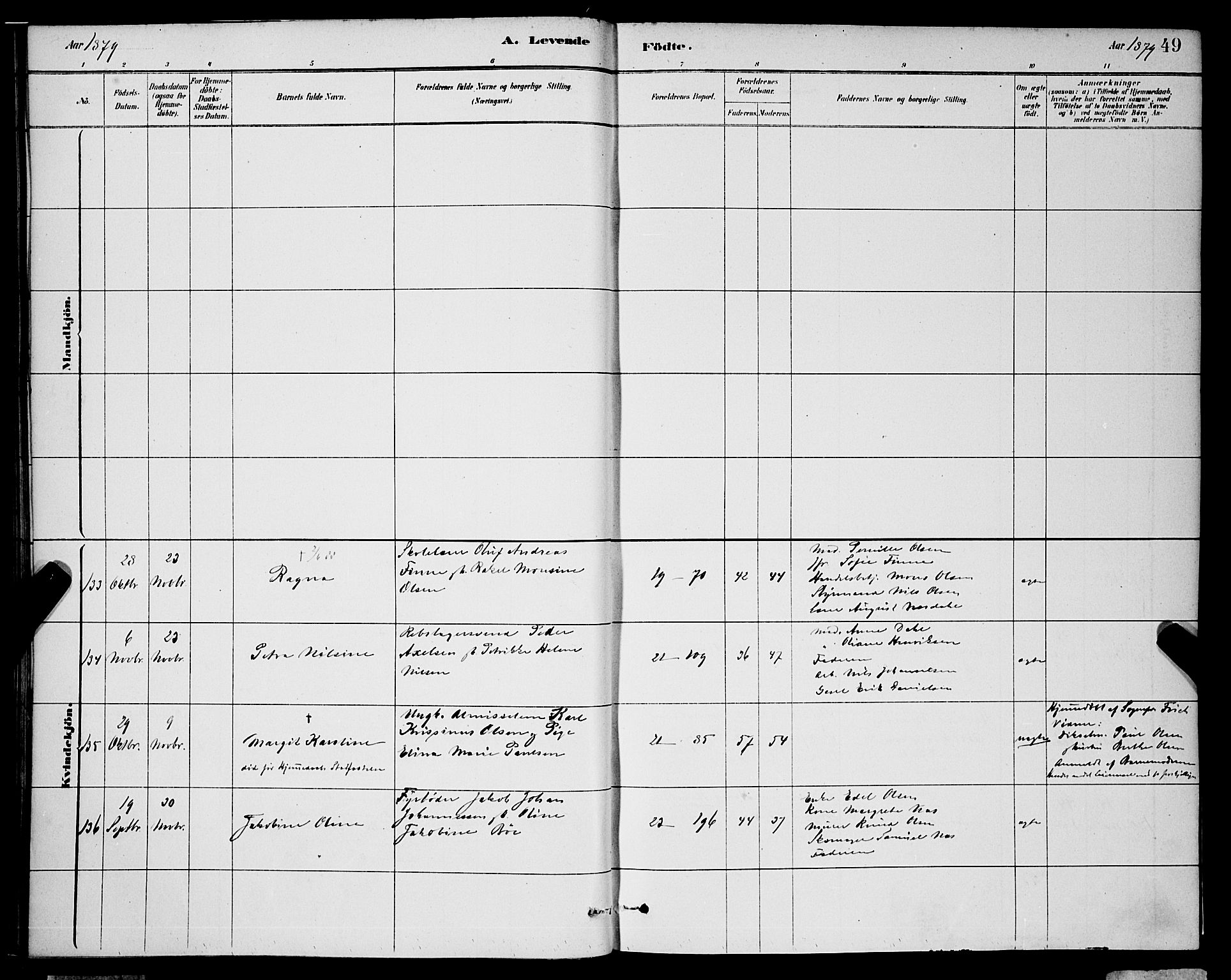 Korskirken sokneprestembete, AV/SAB-A-76101/H/Hab: Parish register (copy) no. B 8, 1878-1887, p. 49