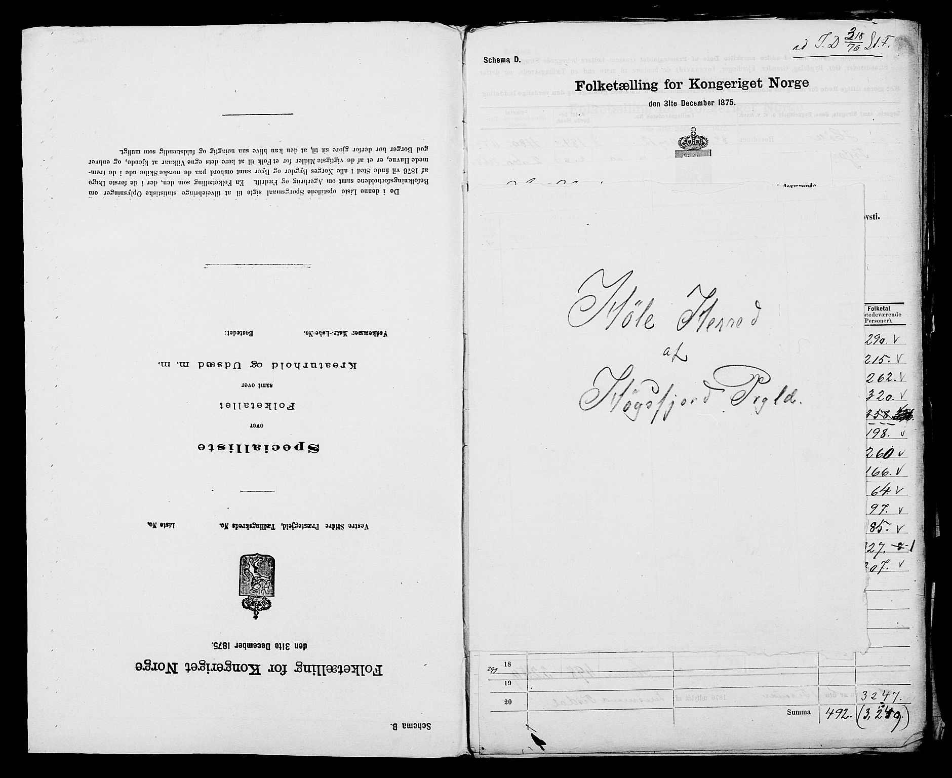 SAST, 1875 census for 1128P Høgsfjord, 1875, p. 42