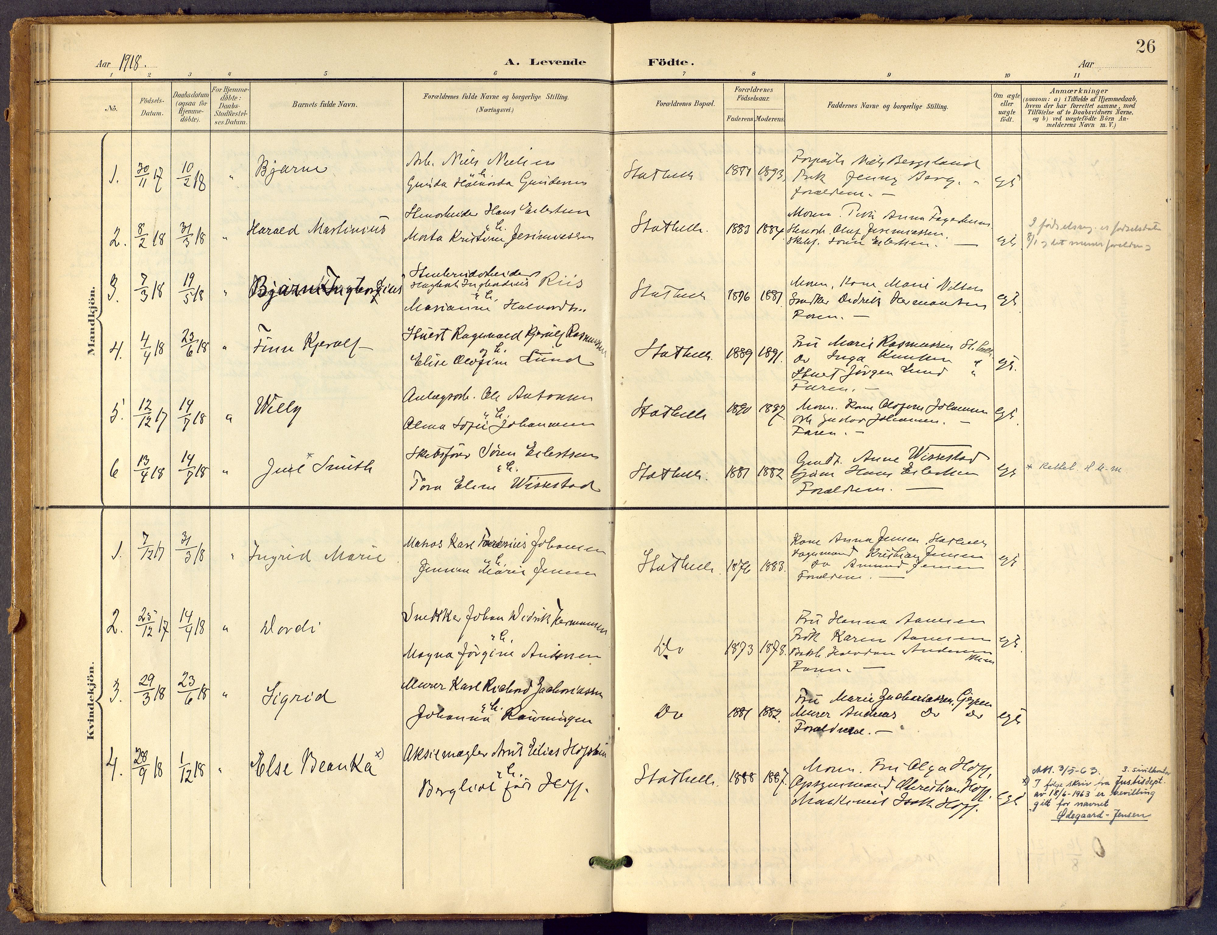 Bamble kirkebøker, SAKO/A-253/F/Fb/L0002: Parish register (official) no. II 2, 1900-1921, p. 26