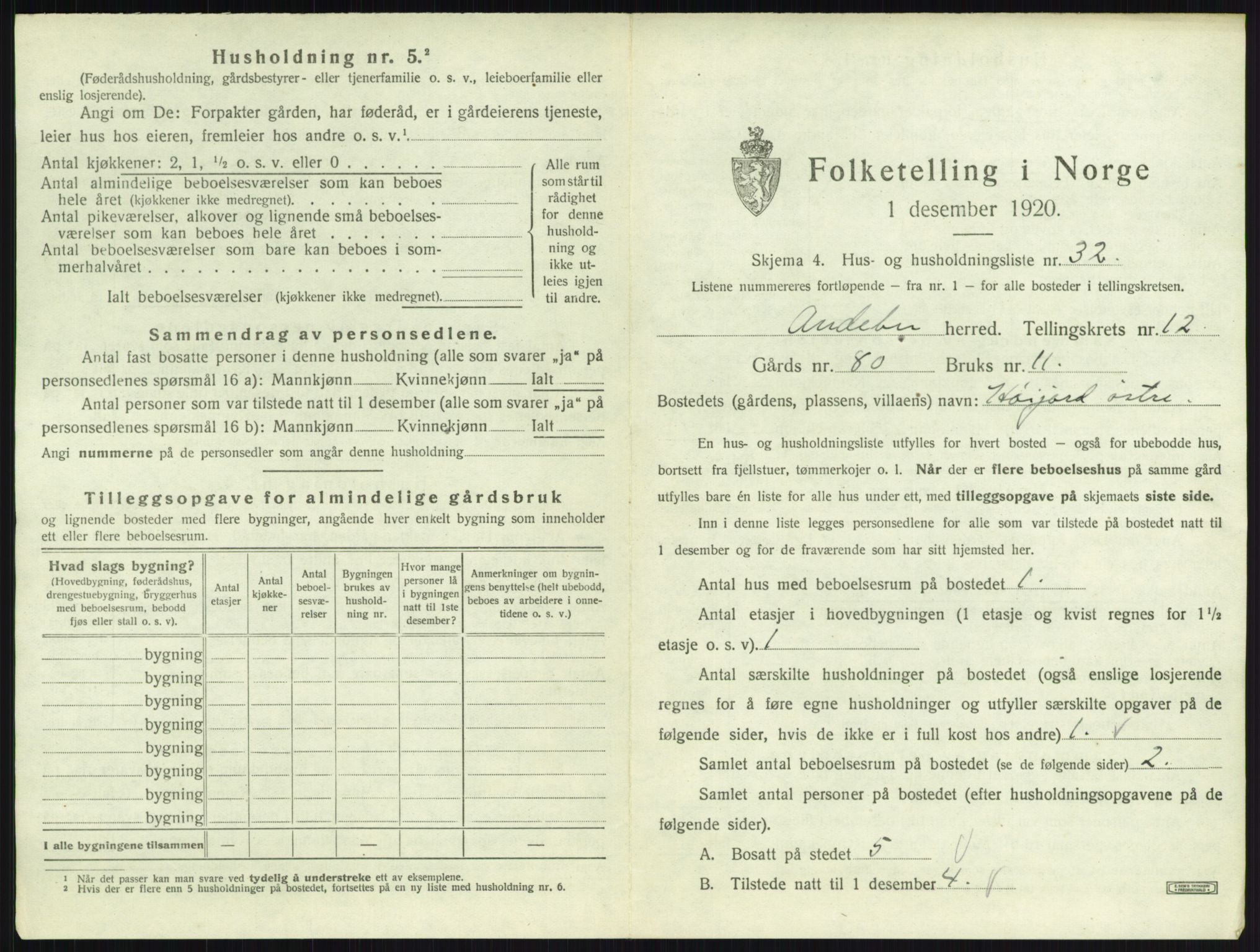 SAKO, 1920 census for Andebu, 1920, p. 712