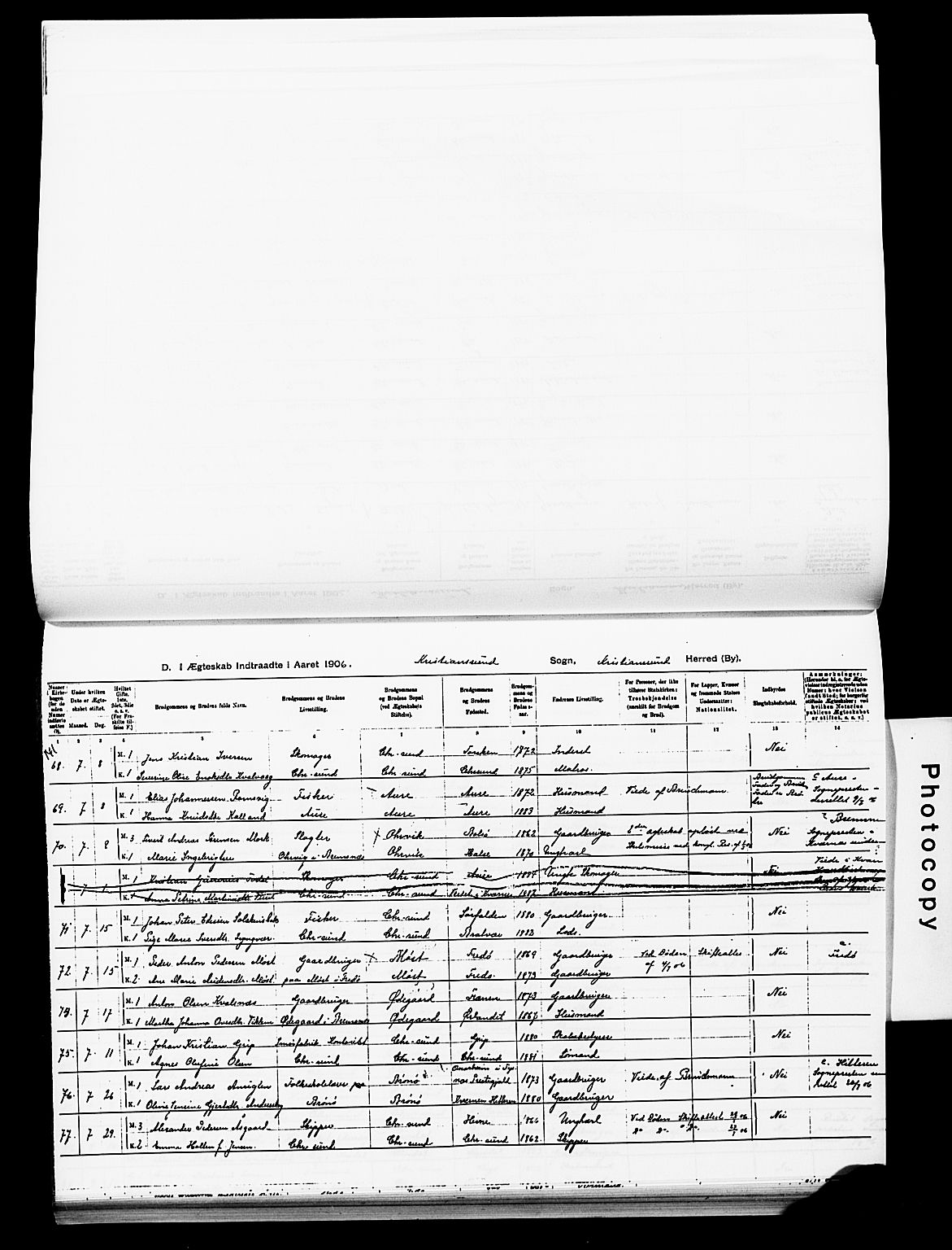 Ministerialprotokoller, klokkerbøker og fødselsregistre - Møre og Romsdal, AV/SAT-A-1454/572/L0859: Parish register (official) no. 572D03, 1903-1916