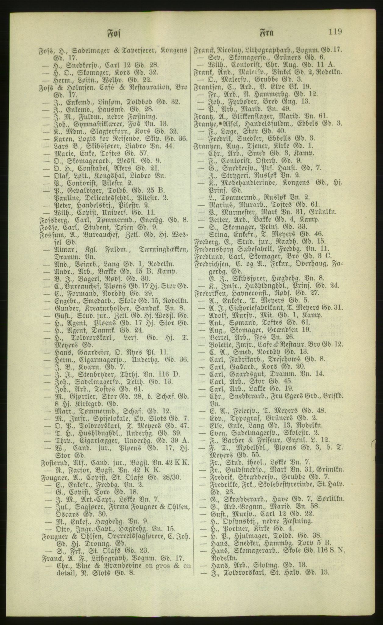 Kristiania/Oslo adressebok, PUBL/-, 1880, p. 119