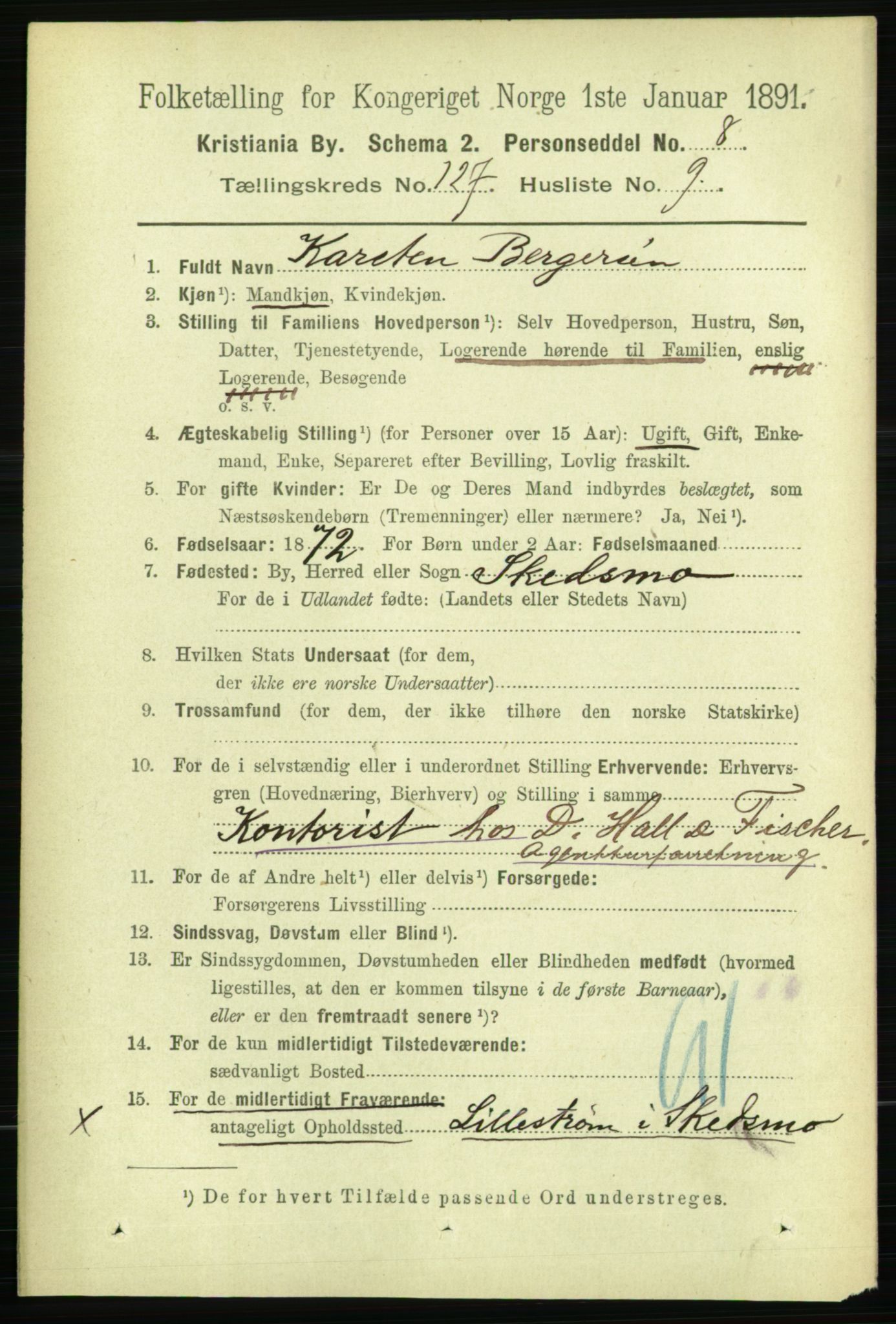 RA, 1891 census for 0301 Kristiania, 1891, p. 68152