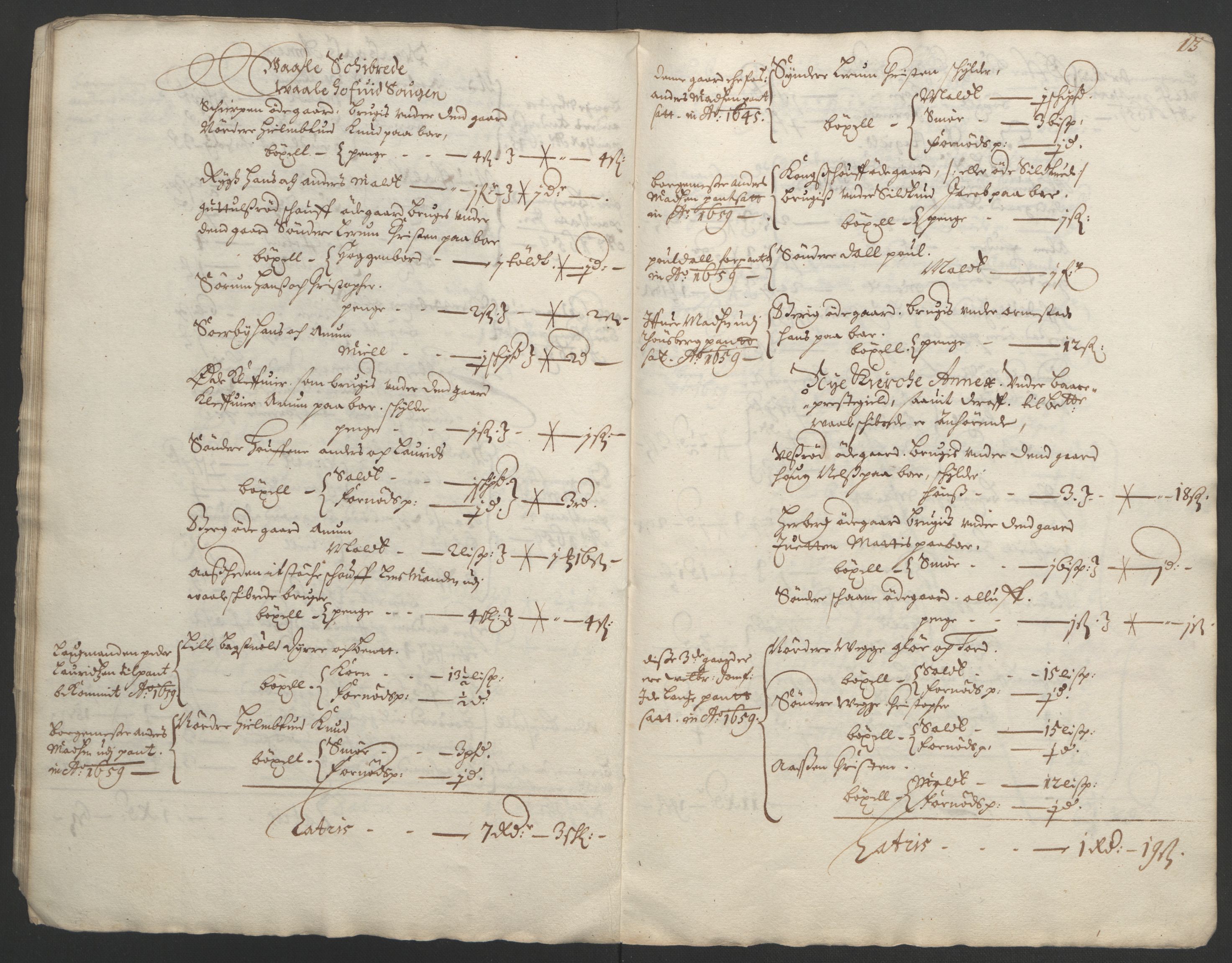 Rentekammeret inntil 1814, Reviderte regnskaper, Fogderegnskap, AV/RA-EA-4092/R32/L1838: Fogderegnskap Jarlsberg grevskap, 1661-1663, p. 164