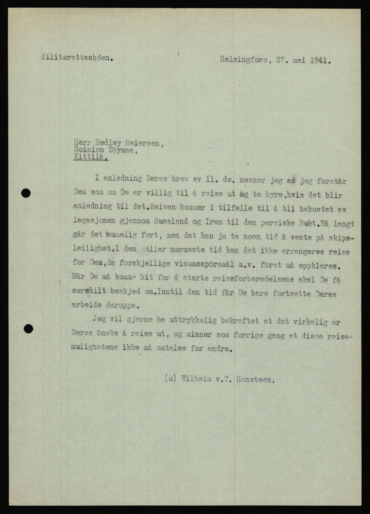 Forsvaret, Forsvarets krigshistoriske avdeling, AV/RA-RAFA-2017/Y/Ya/L0006: II-C-11-11,2 - Utenriksdepartementet.  Legasjonen i Helsingfors., 1940-1946, p. 490