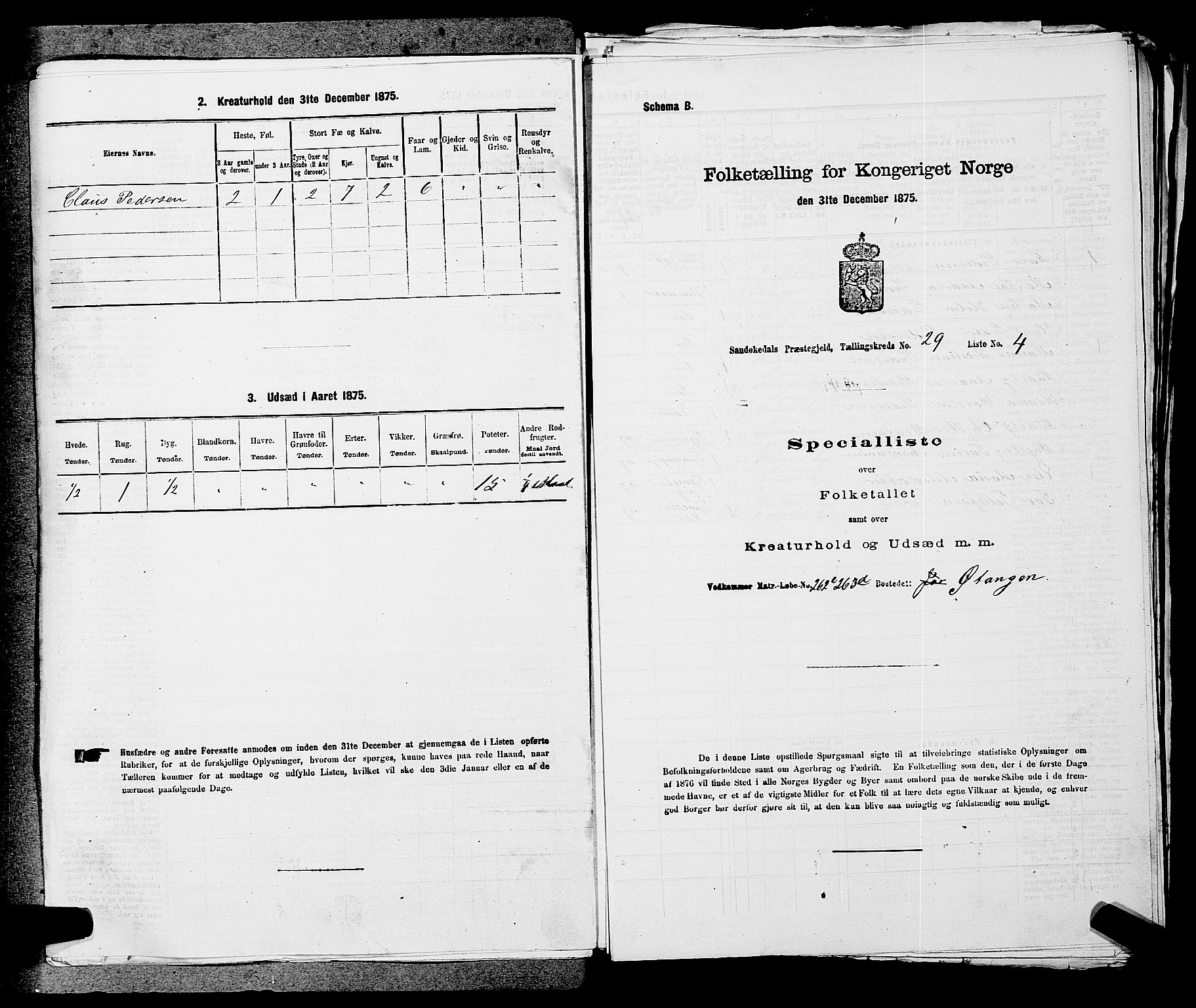 SAKO, 1875 census for 0816P Sannidal, 1875, p. 2238