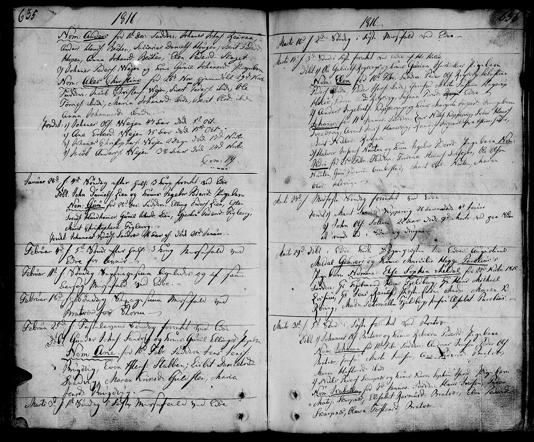 Ministerialprotokoller, klokkerbøker og fødselsregistre - Møre og Romsdal, SAT/A-1454/581/L0932: Parish register (official) no. 581A02, 1767-1823, p. 635-636