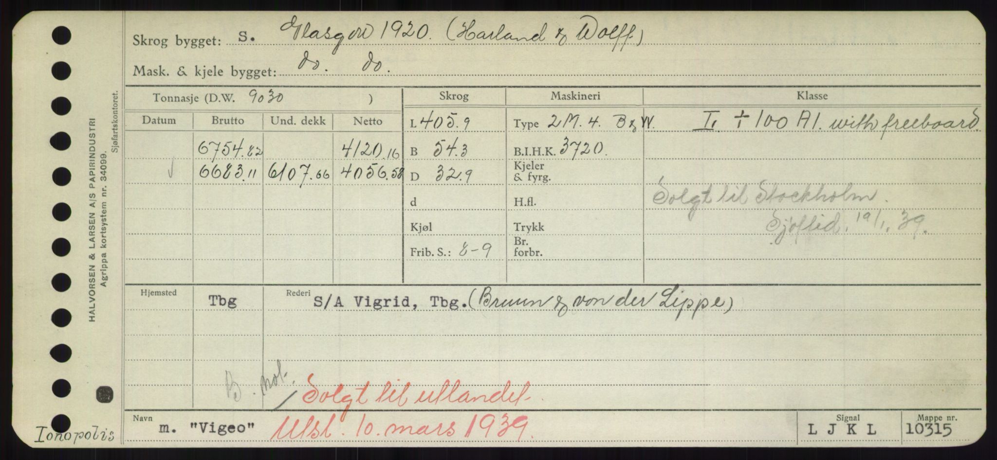 Sjøfartsdirektoratet med forløpere, Skipsmålingen, RA/S-1627/H/Hd/L0041: Fartøy, Vi-Ås, p. 57