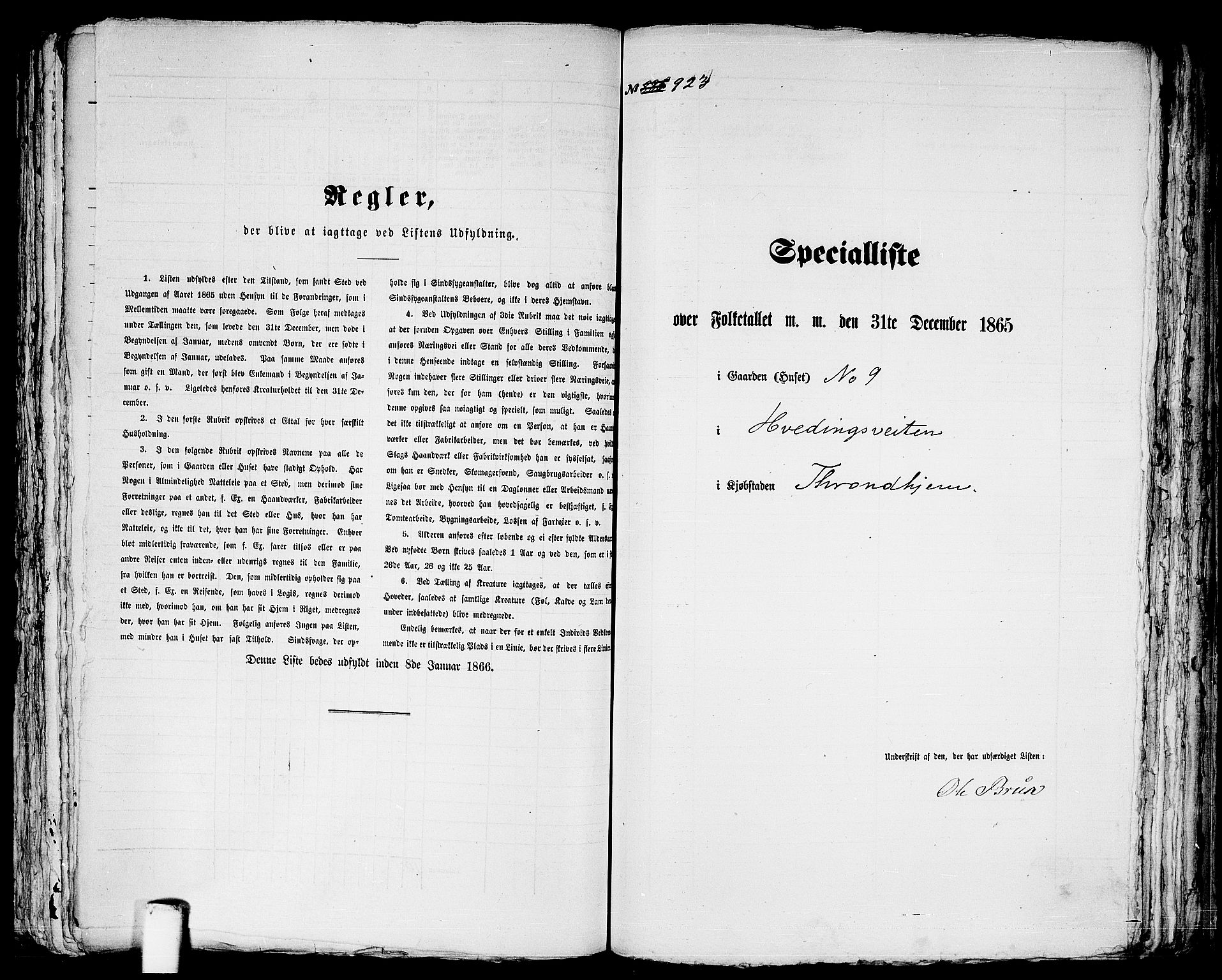 RA, 1865 census for Trondheim, 1865, p. 1925
