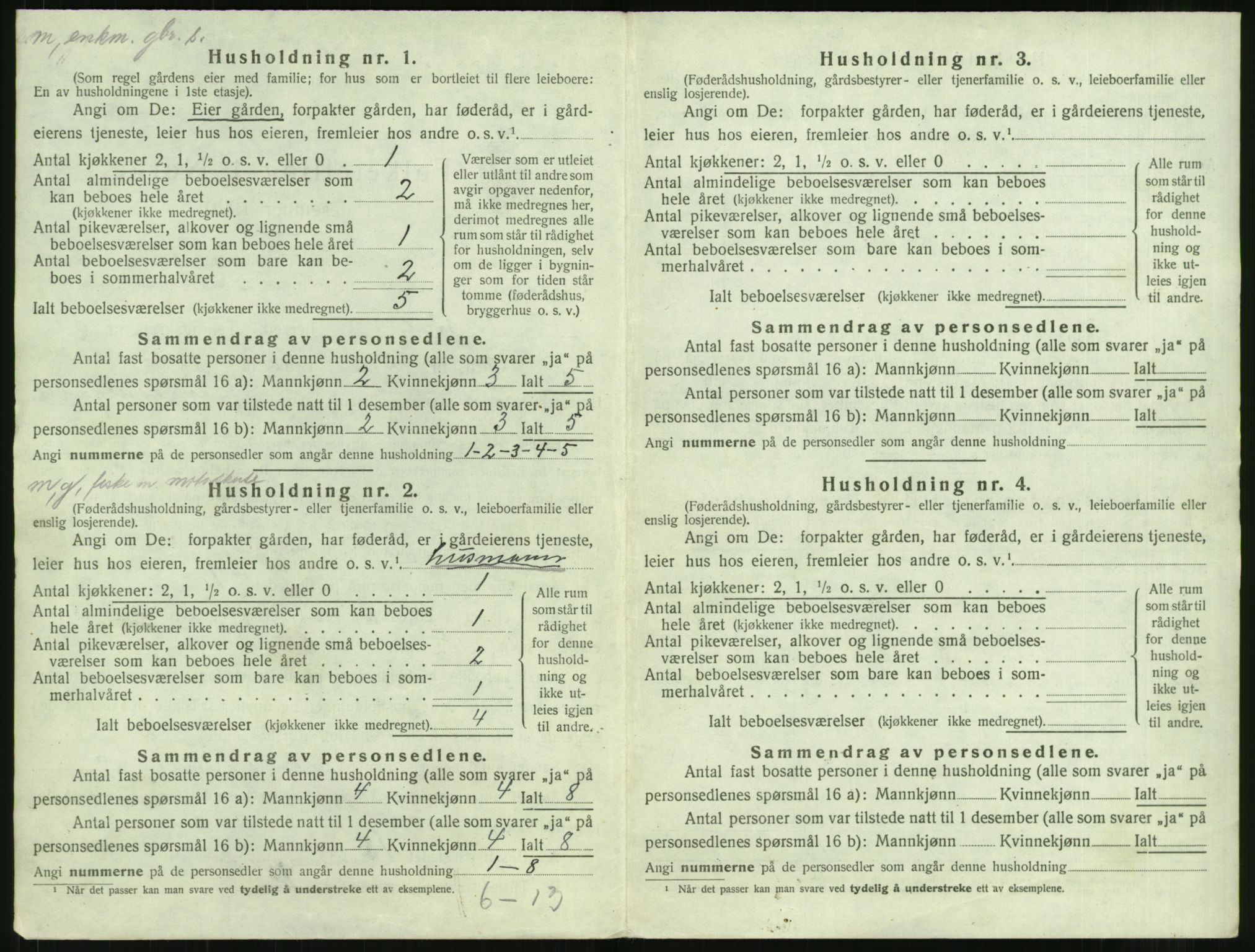 SAT, 1920 census for Giske, 1920, p. 167