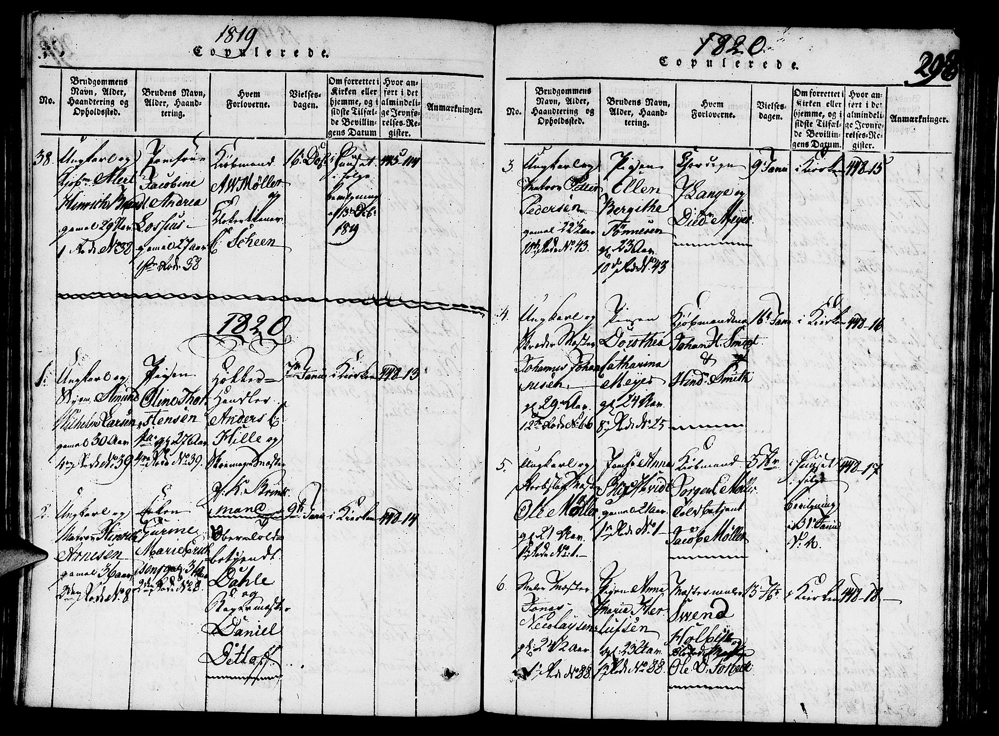 Nykirken Sokneprestembete, SAB/A-77101/H/Hab/L0003: Parish register (copy) no. A 4, 1816-1821, p. 298