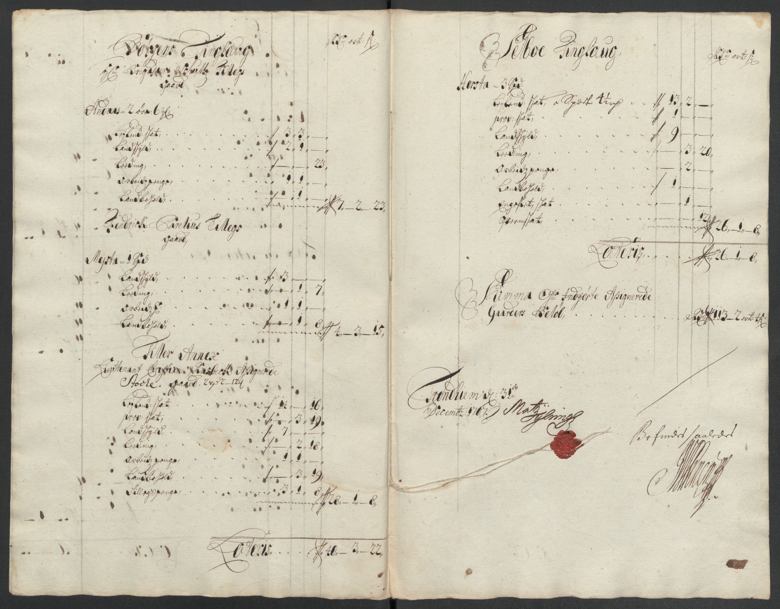 Rentekammeret inntil 1814, Reviderte regnskaper, Fogderegnskap, AV/RA-EA-4092/R61/L4110: Fogderegnskap Strinda og Selbu, 1707-1708, p. 170