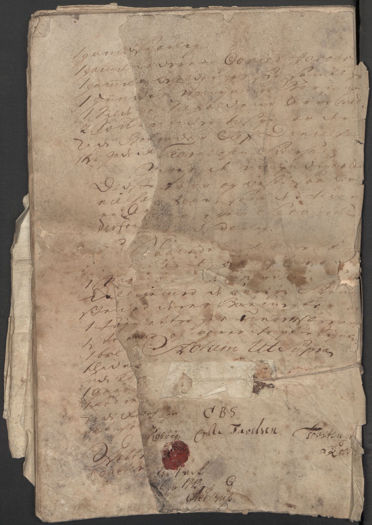 Riksarkivets diplomsamling, AV/RA-EA-5965/F15/L0021: Prestearkiv - Vestfold, 1573-1858, p. 160