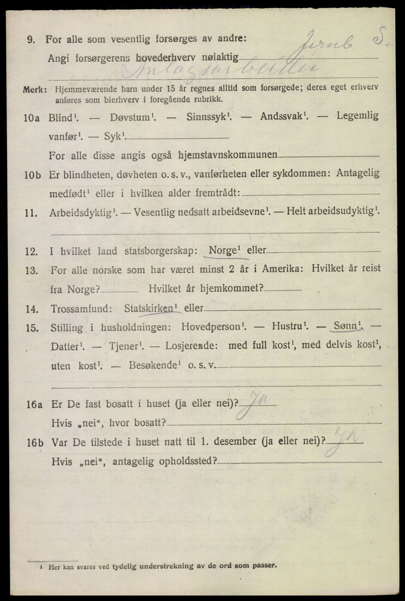 SAH, 1920 census for Dovre, 1920, p. 2399