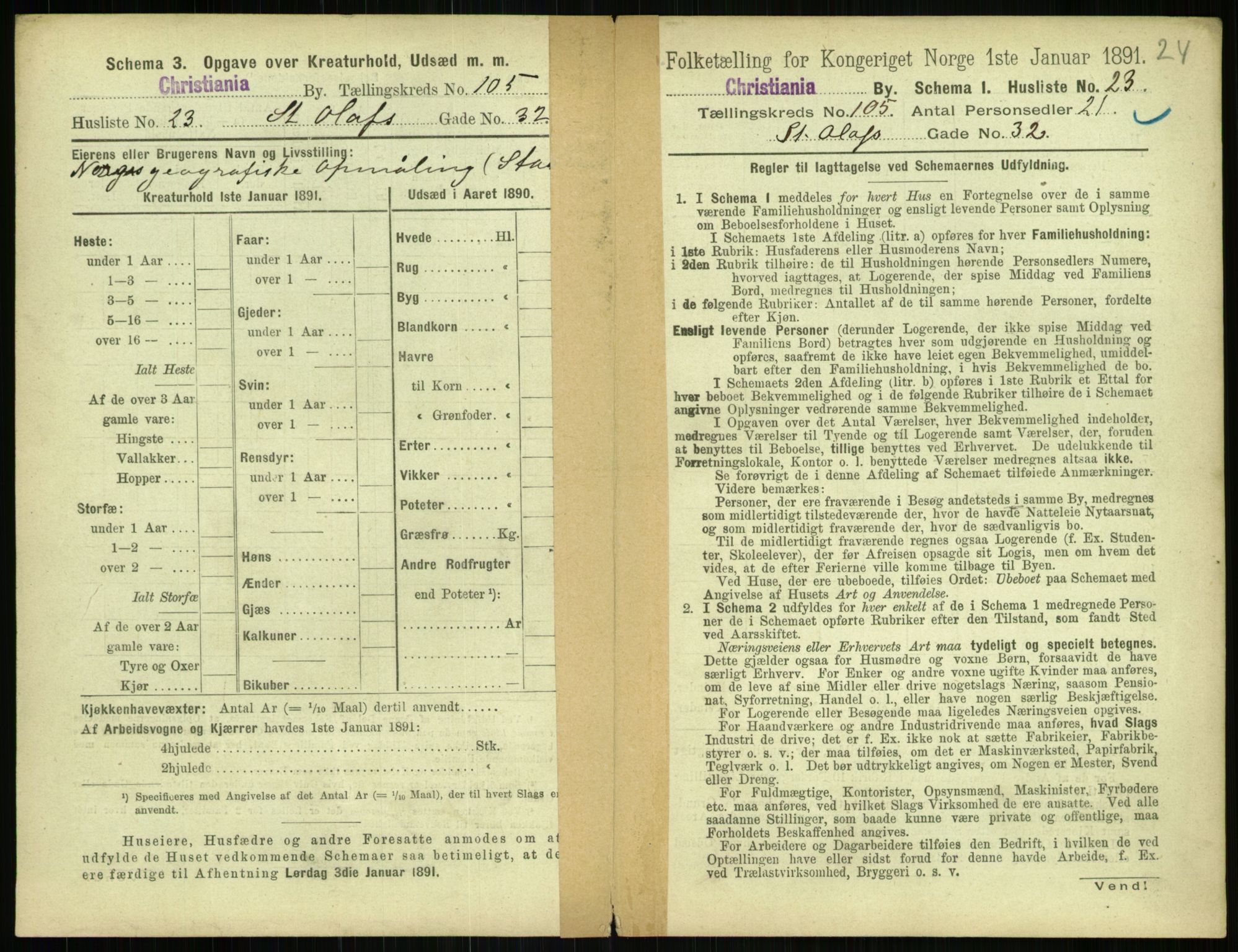 RA, 1891 census for 0301 Kristiania, 1891, p. 52920