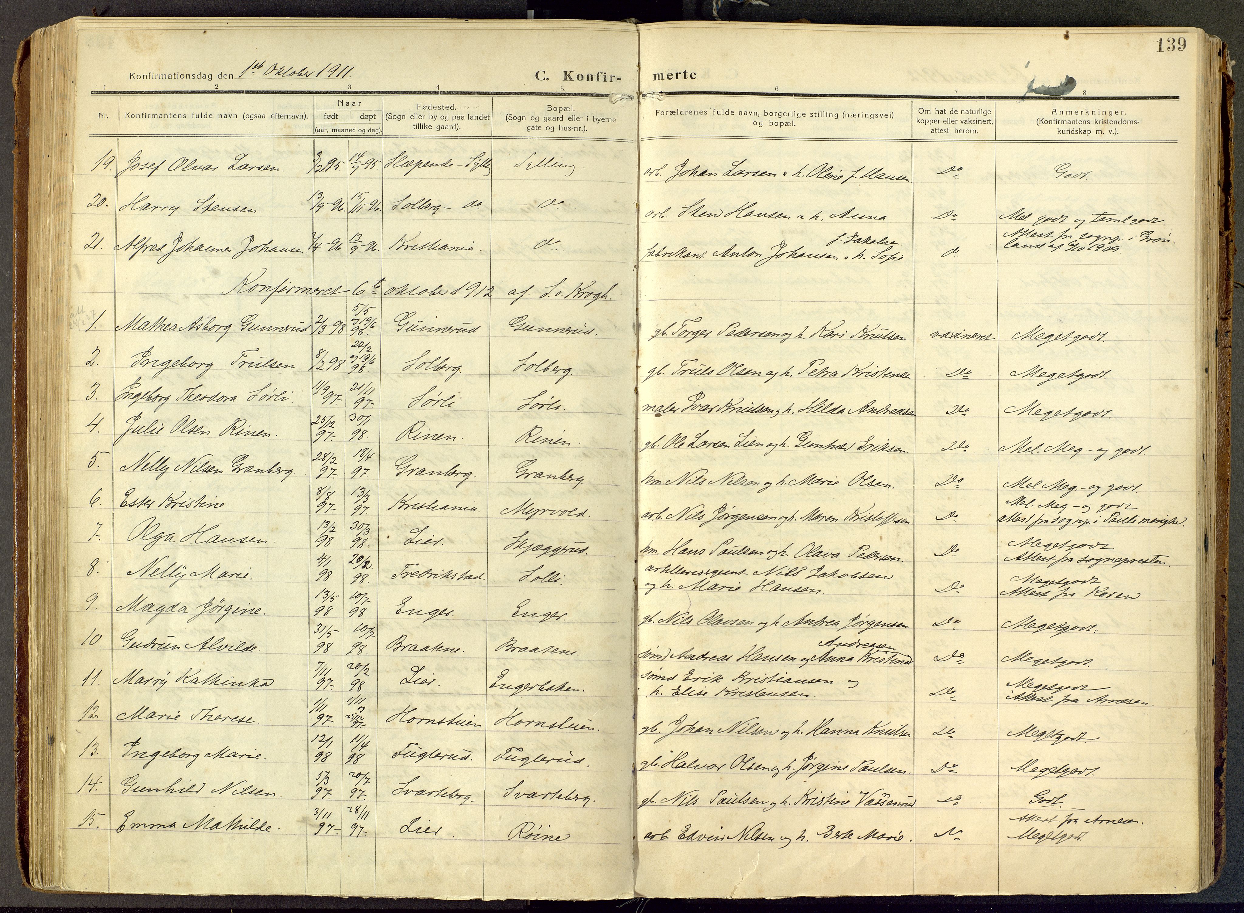 Parish register (official) no. III 1, 1910-1936, p. 139