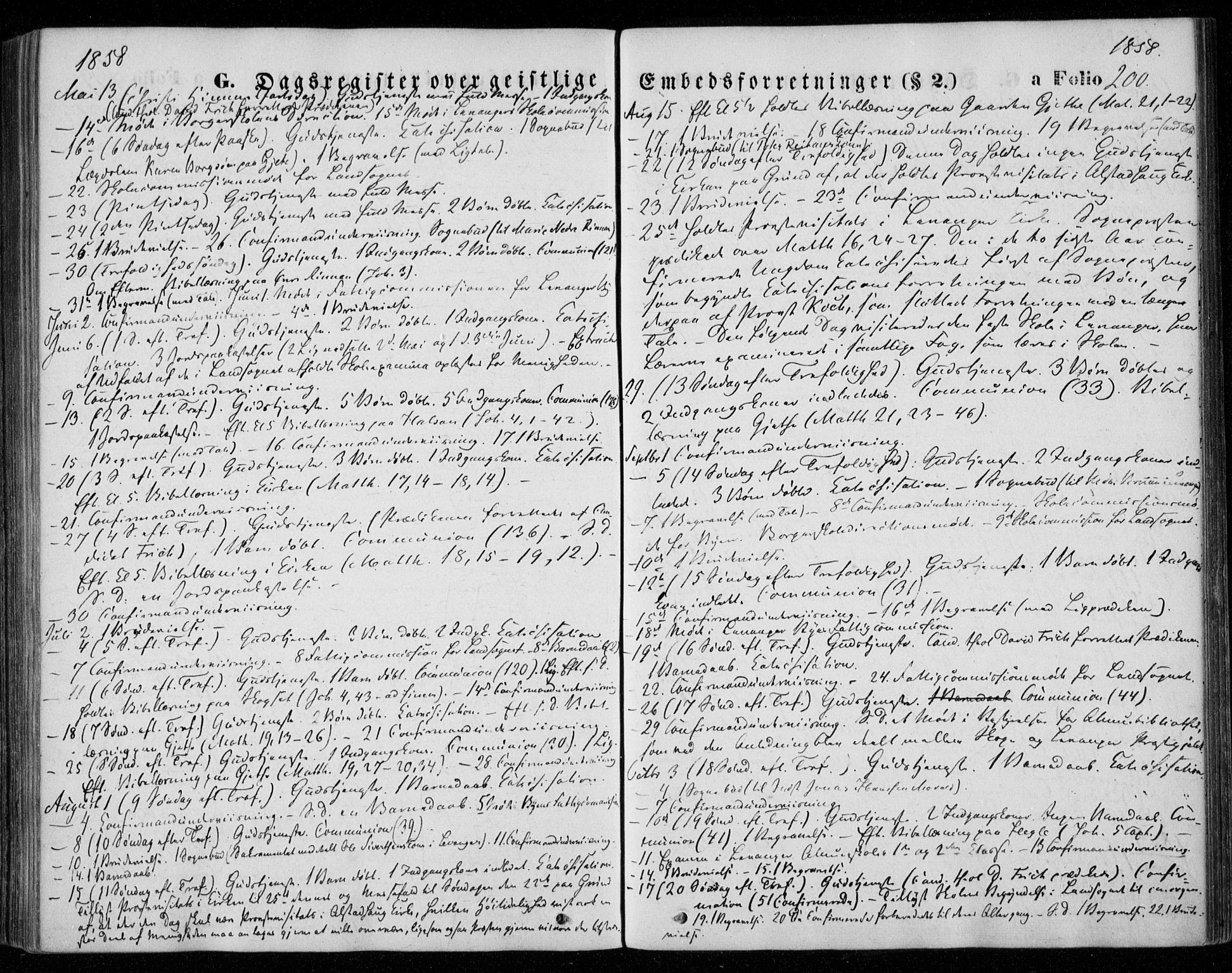 Ministerialprotokoller, klokkerbøker og fødselsregistre - Nord-Trøndelag, SAT/A-1458/720/L0184: Parish register (official) no. 720A02 /1, 1855-1863, p. 200