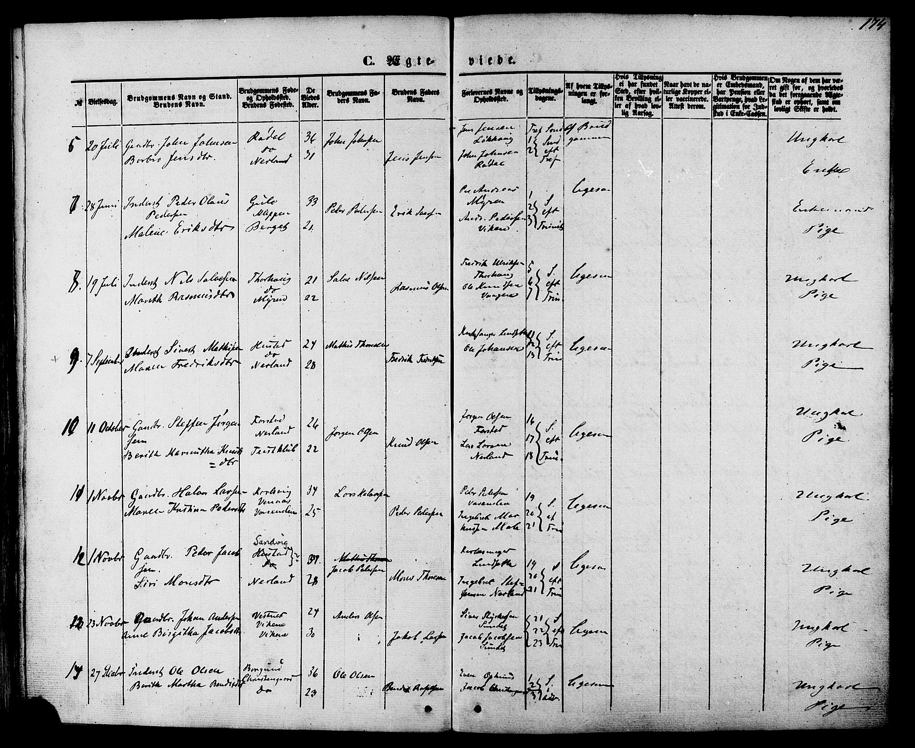 Ministerialprotokoller, klokkerbøker og fødselsregistre - Møre og Romsdal, AV/SAT-A-1454/566/L0768: Parish register (official) no. 566A07, 1869-1881, p. 174