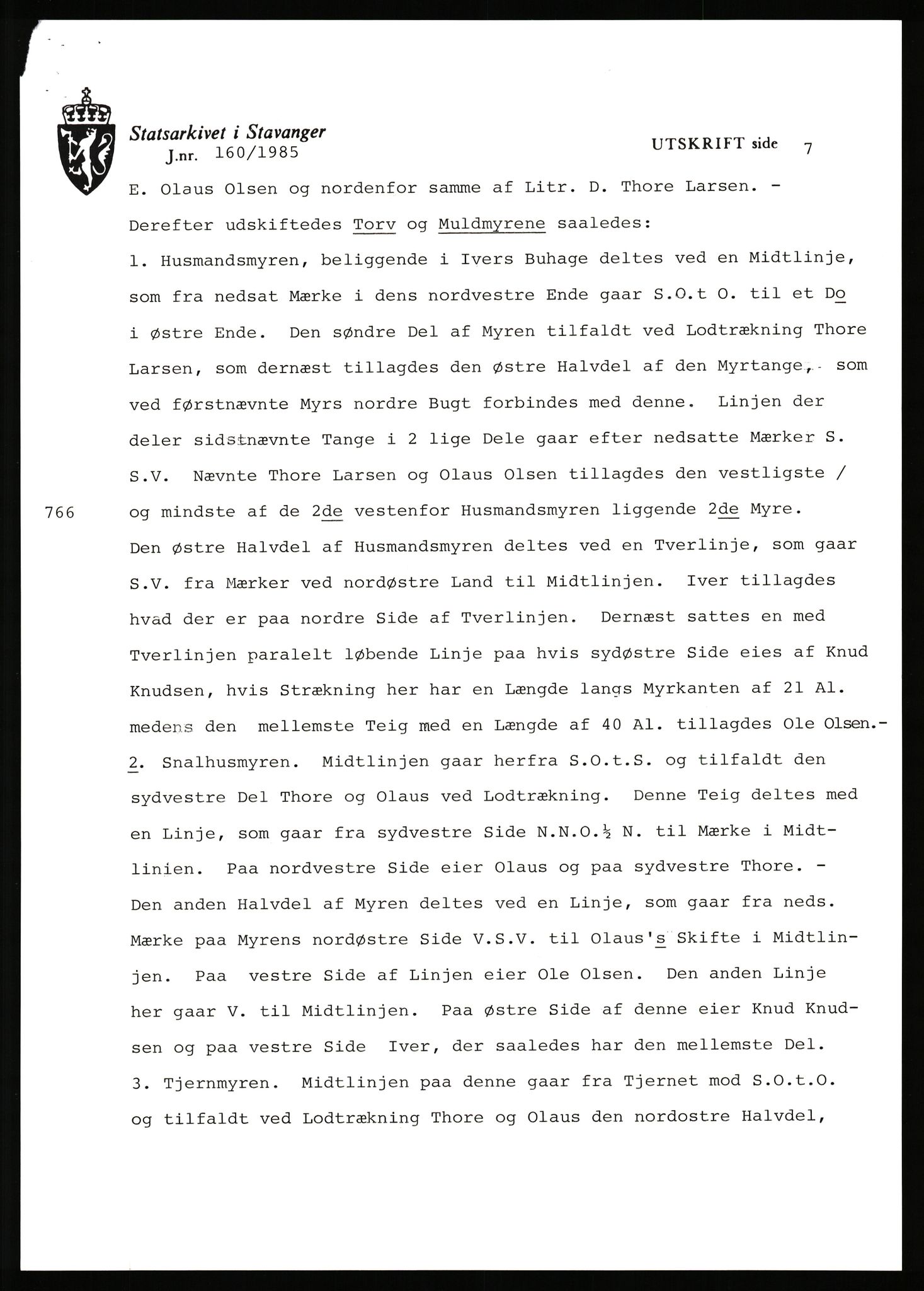 Statsarkivet i Stavanger, AV/SAST-A-101971/03/Y/Yj/L0099: Avskrifter sortert etter gårdsnavn: Østerhus - Åkre, 1750-1930, p. 47