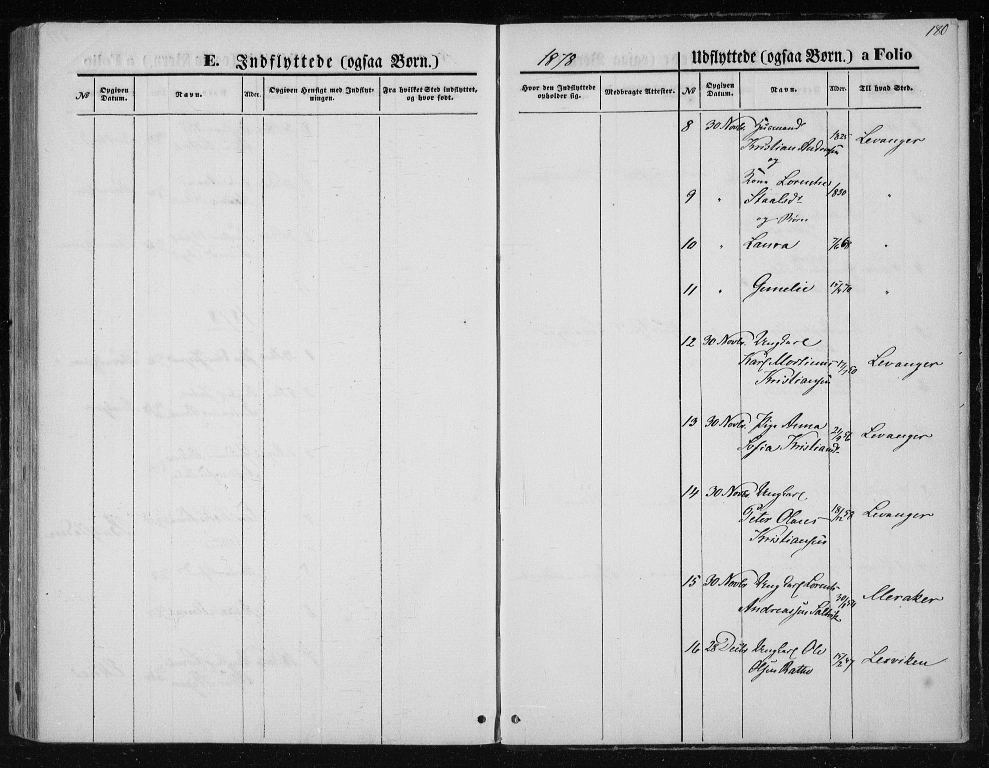 Ministerialprotokoller, klokkerbøker og fødselsregistre - Nord-Trøndelag, SAT/A-1458/733/L0324: Parish register (official) no. 733A03, 1870-1883, p. 180