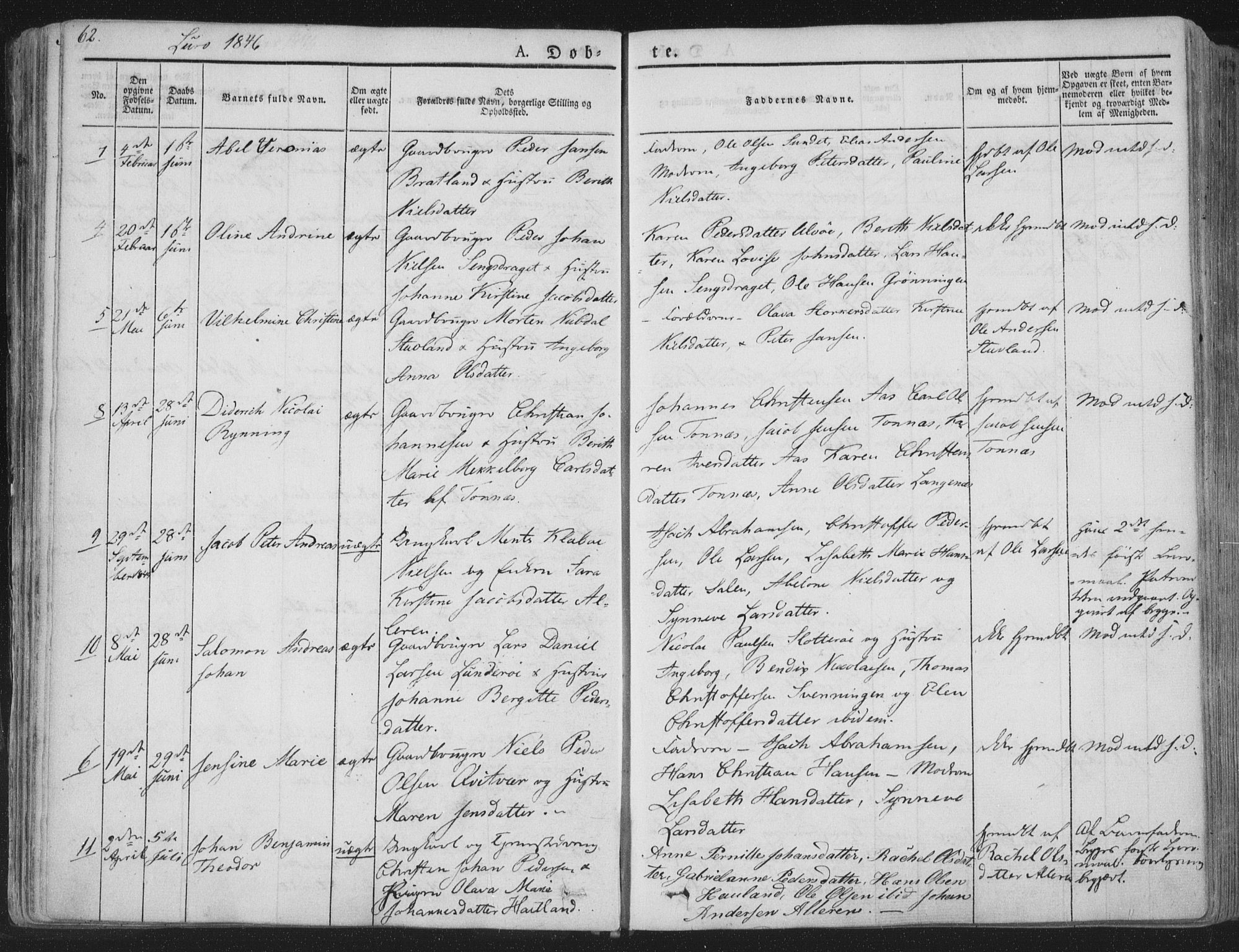 Ministerialprotokoller, klokkerbøker og fødselsregistre - Nordland, SAT/A-1459/839/L0565: Parish register (official) no. 839A02, 1825-1862, p. 62