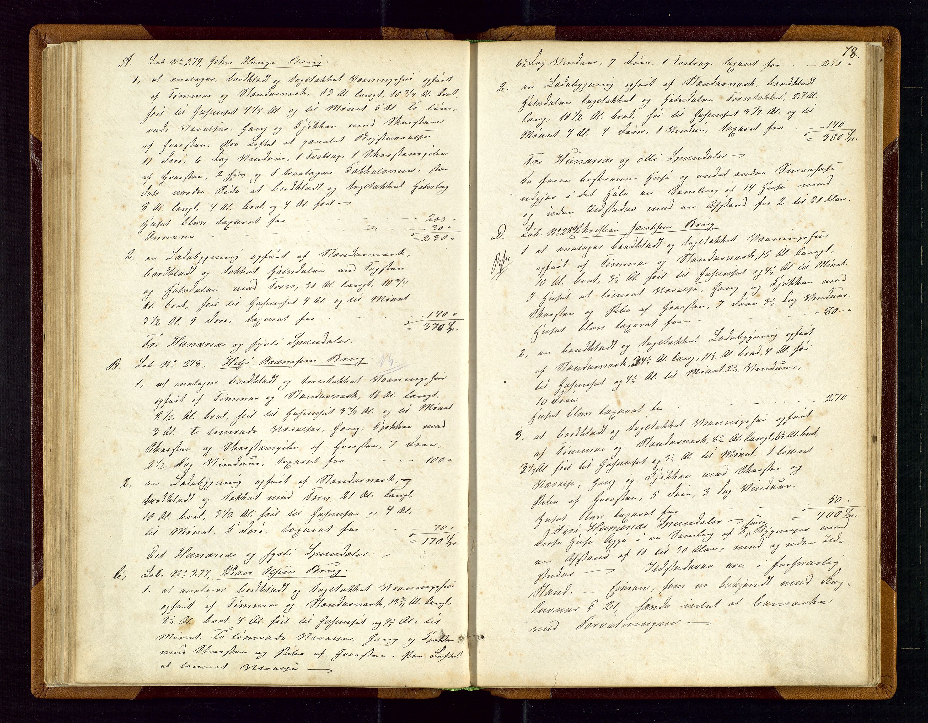 Torvestad lensmannskontor, AV/SAST-A-100307/1/Goa/L0001: "Brandtaxationsprotokol for Torvestad Thinglag", 1867-1883, p. 77b-78a