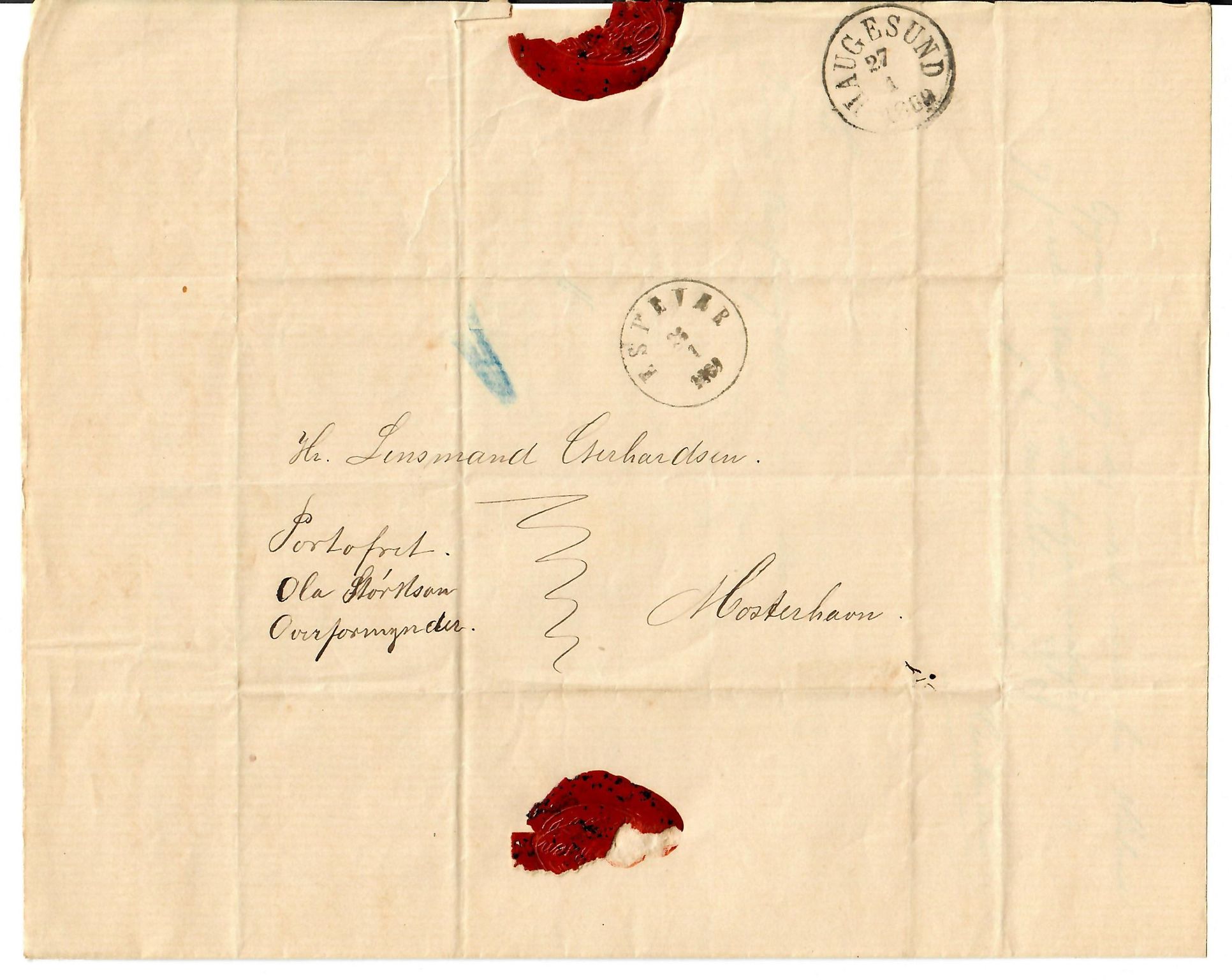 Finnaas kommune. Overformynderiet, IKAH/1218a-812/D/Da/Daa/L0001/0004: Kronologisk ordna korrespondanse / Kronologisk ordna korrespondanse, 1888-1892, p. 51