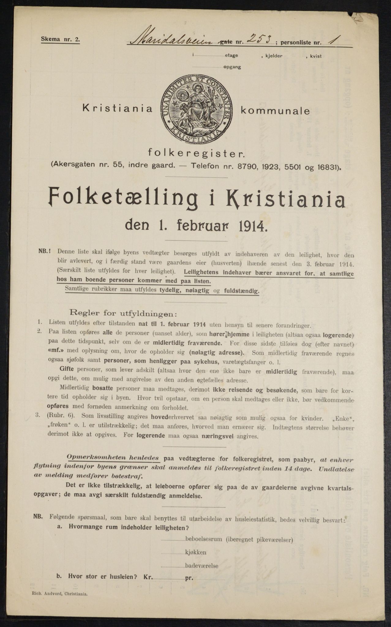 OBA, Municipal Census 1914 for Kristiania, 1914, p. 62769