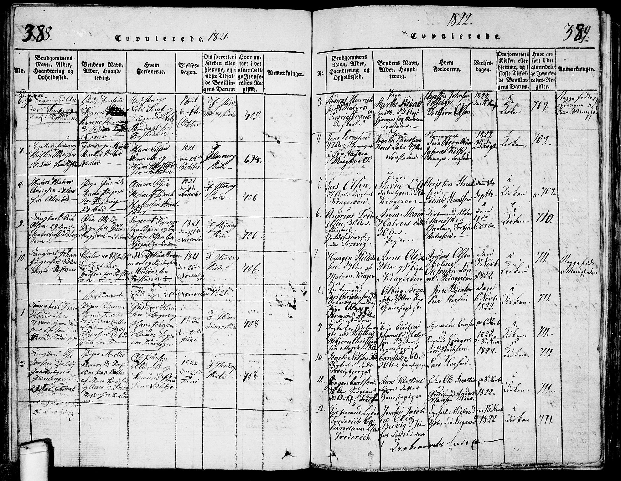 Glemmen prestekontor Kirkebøker, AV/SAO-A-10908/G/Ga/L0001: Parish register (copy) no. 1, 1816-1838, p. 388-389