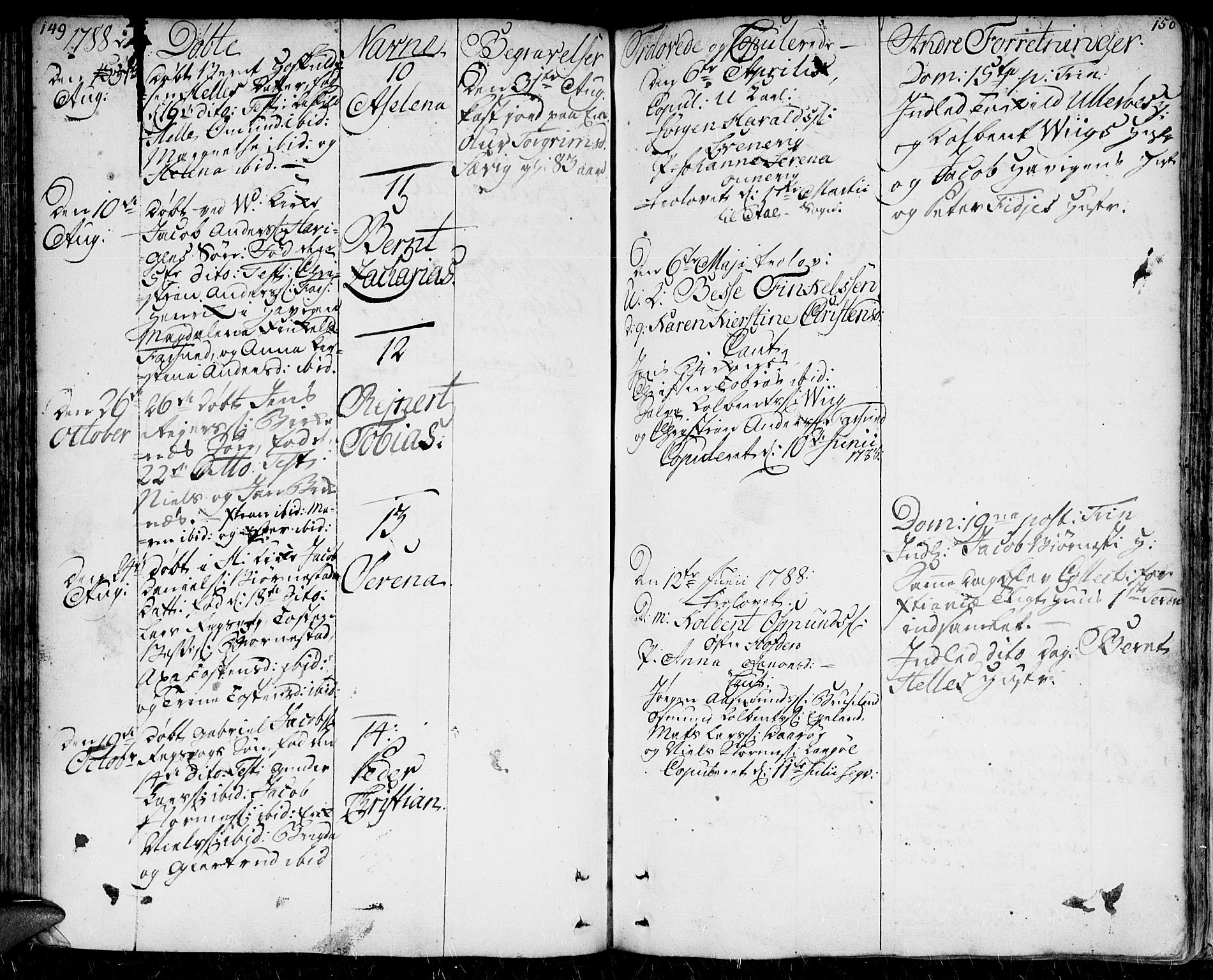 Herad sokneprestkontor, SAK/1111-0018/F/Fa/Faa/L0001: Parish register (official) no. A 1 /2, 1768-1797, p. 149-150