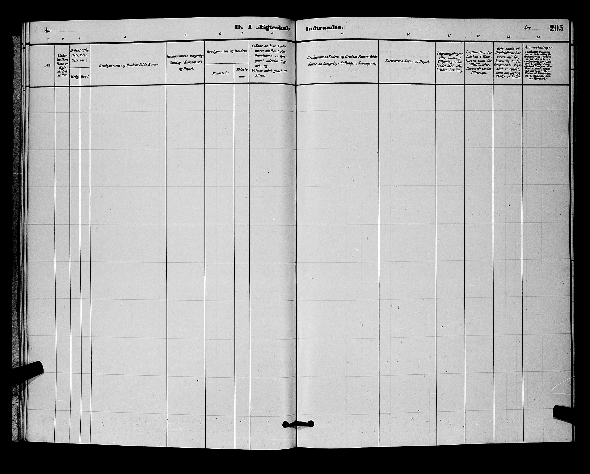 Nittedal prestekontor Kirkebøker, SAO/A-10365a/G/Ga/L0002: Parish register (copy) no. I 2, 1879-1901, p. 205