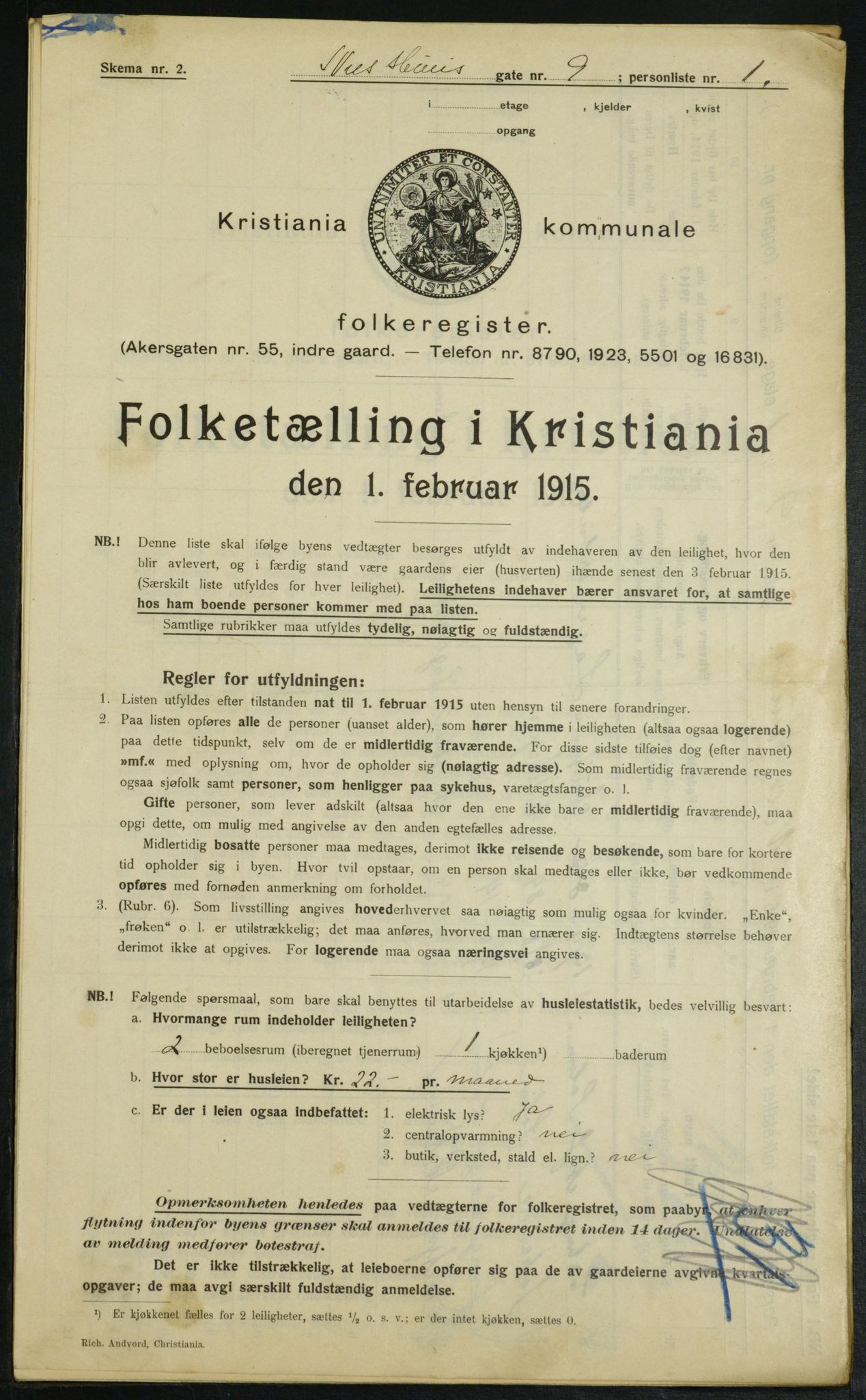 OBA, Municipal Census 1915 for Kristiania, 1915, p. 70379