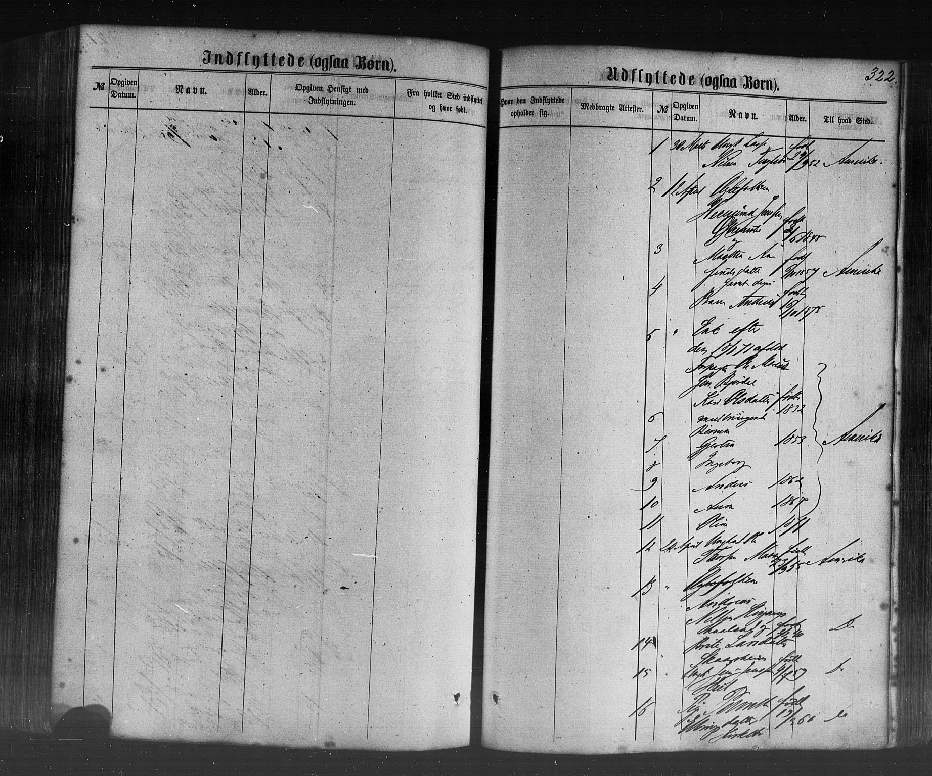 Lavik sokneprestembete, SAB/A-80901: Parish register (official) no. A 4, 1864-1881, p. 322
