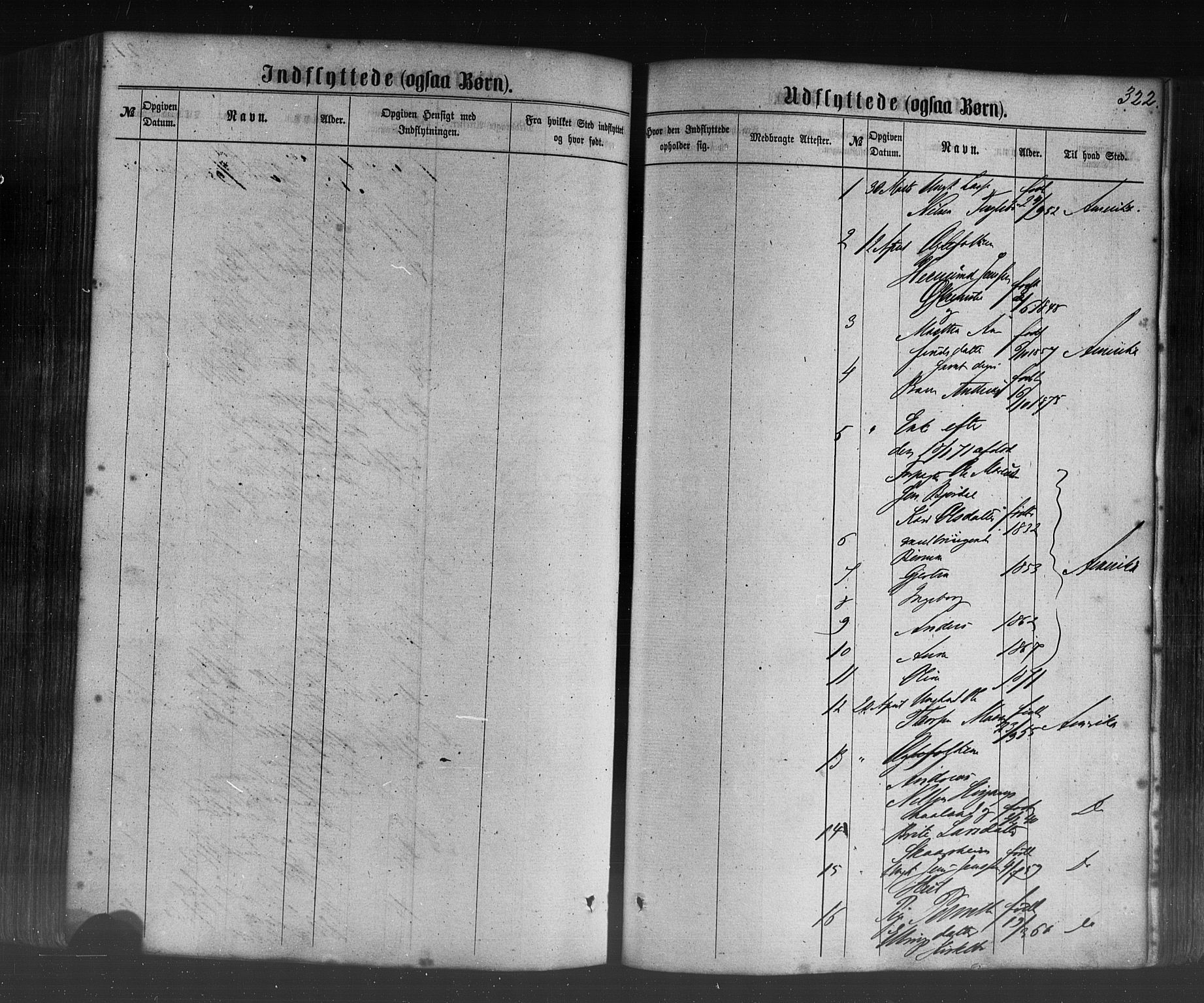 Lavik sokneprestembete, AV/SAB-A-80901: Parish register (official) no. A 4, 1864-1881, p. 322